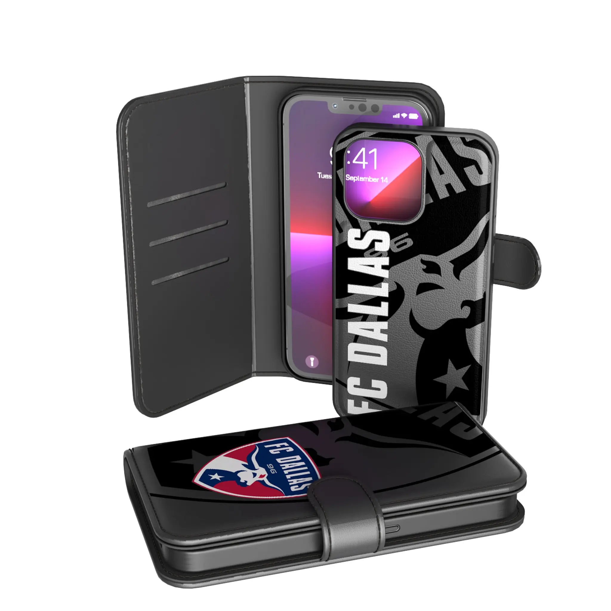 FC Dallas Monocolor Tilt iPhone Wallet Phone Case for Apple iPhone