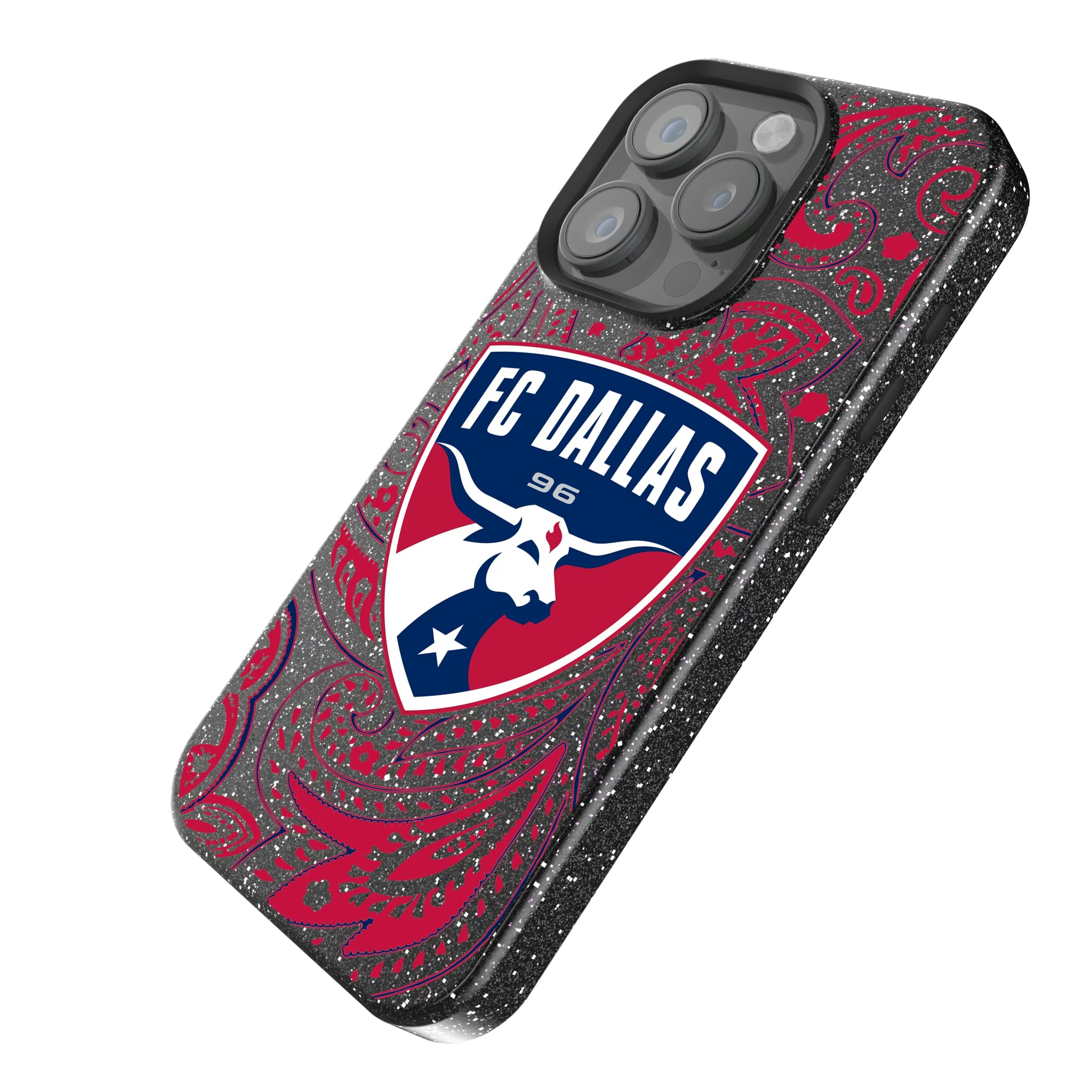 FC Dallas Paisley iPhone Bling Phone Case for Apple iPhone - Isometric View