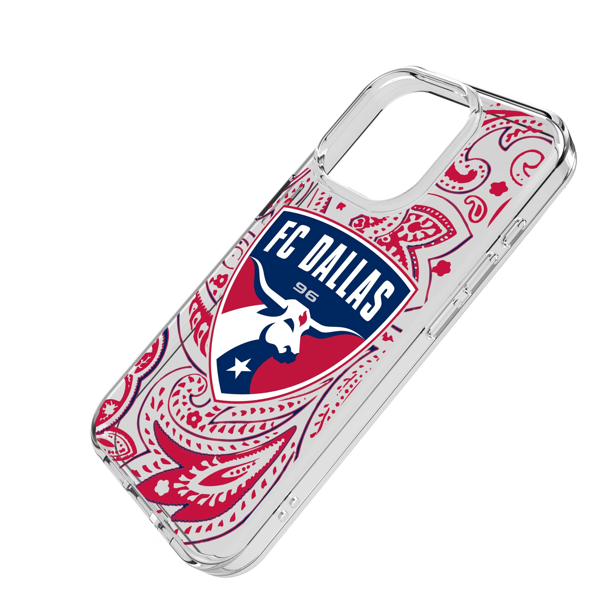 FC Dallas Paisley iPhone Clear Phone Case for Apple iPhone - Isometric View