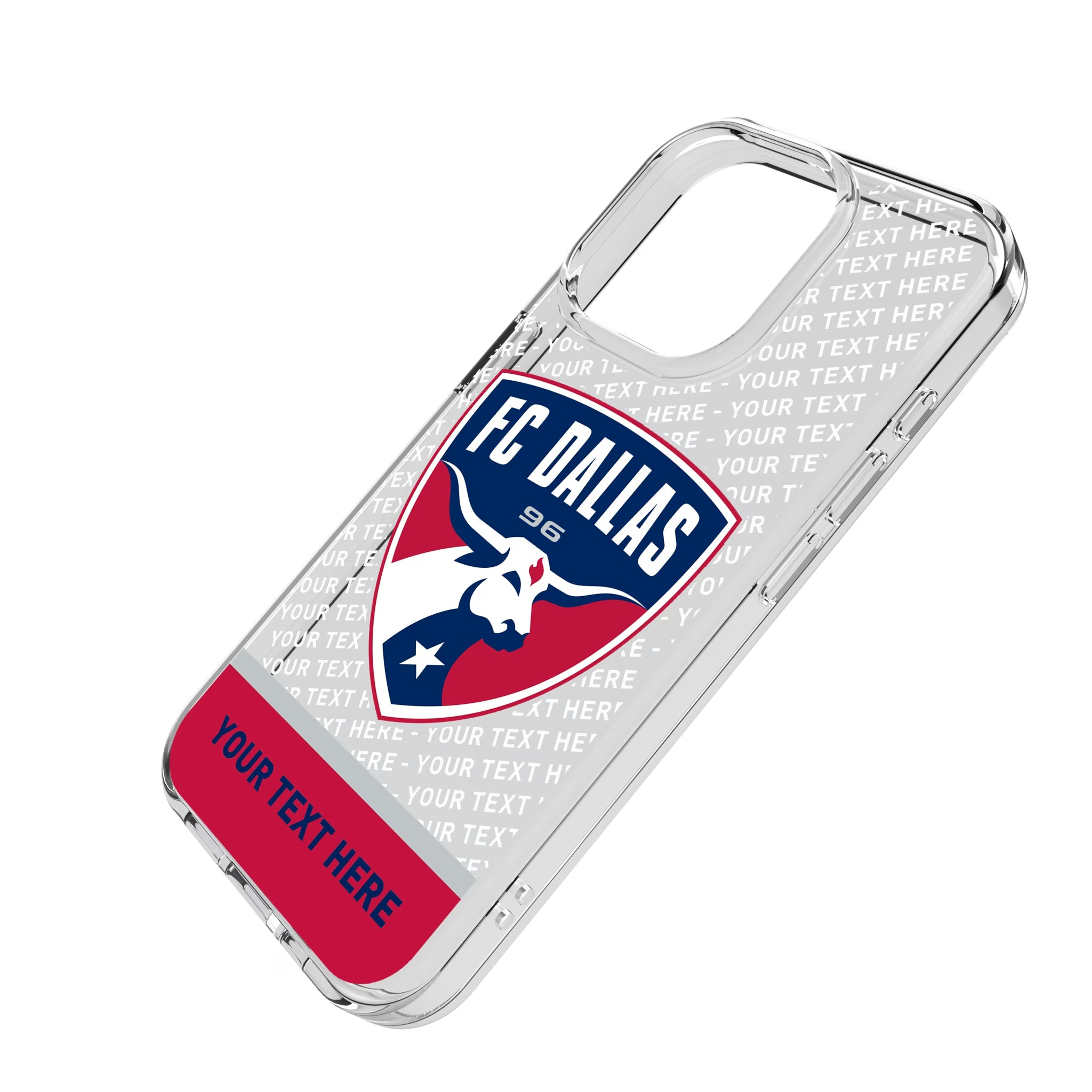 FC Dallas Personalized EndZone Plus iPhone Clear Phone Case for Apple iPhone - Isometric View