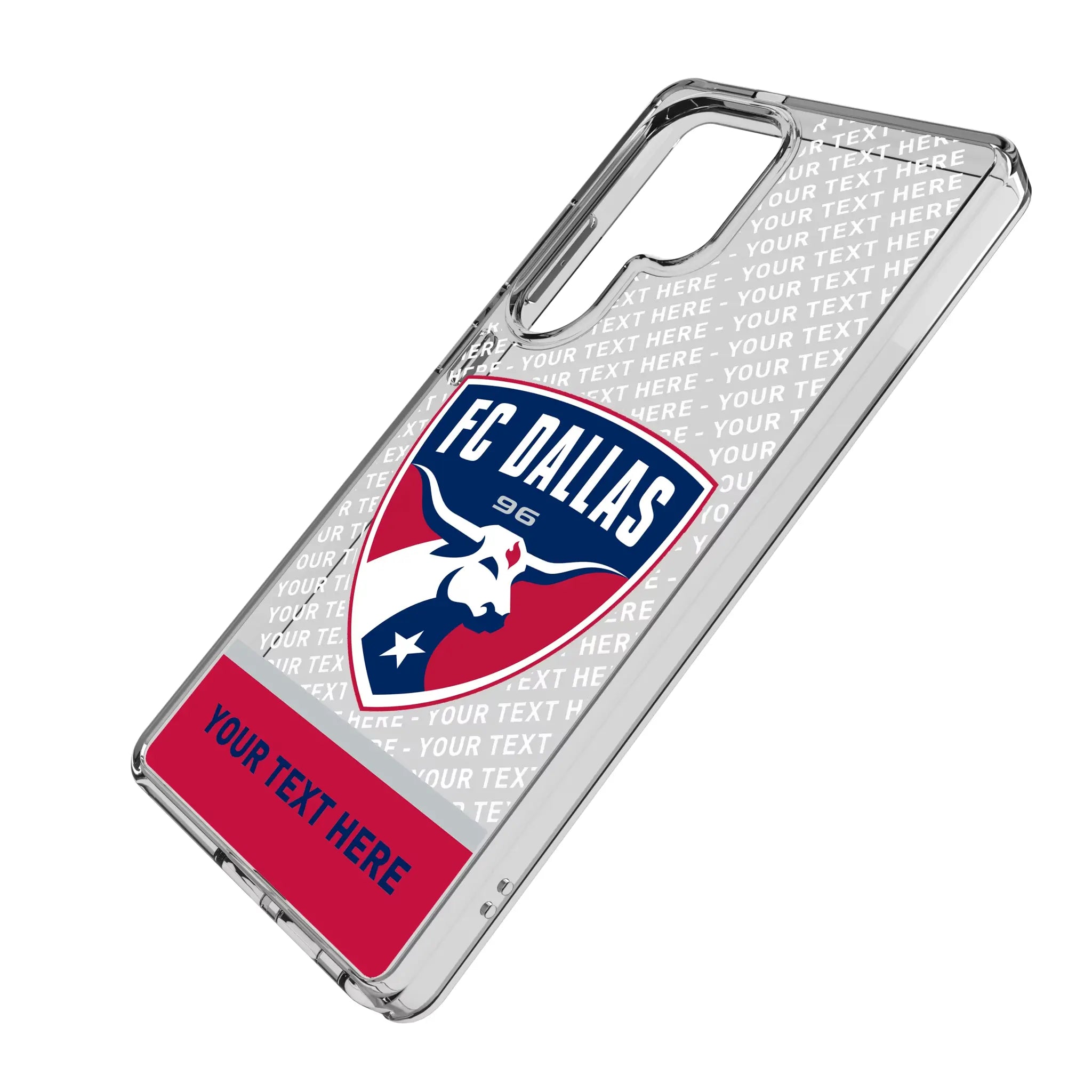 FC Dallas Personalized EndZone Plus Galaxy Clear Phone Case for Samsung Galaxy - Isometric View