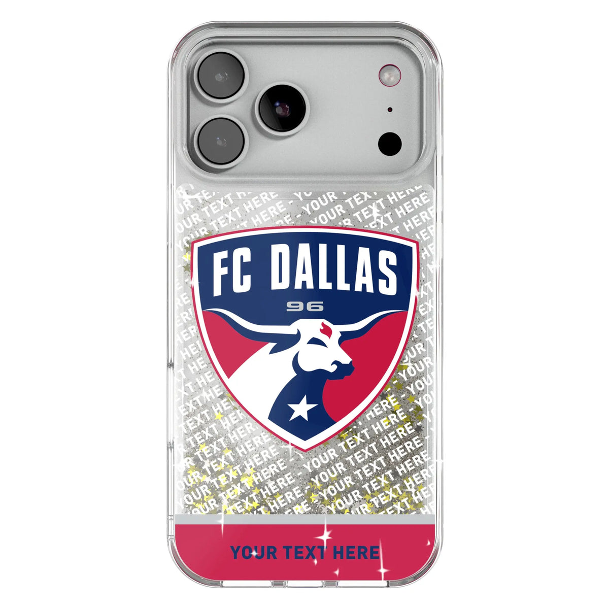 FC Dallas Personalized EndZone Plus Glitter Phone Case for Apple iPhone