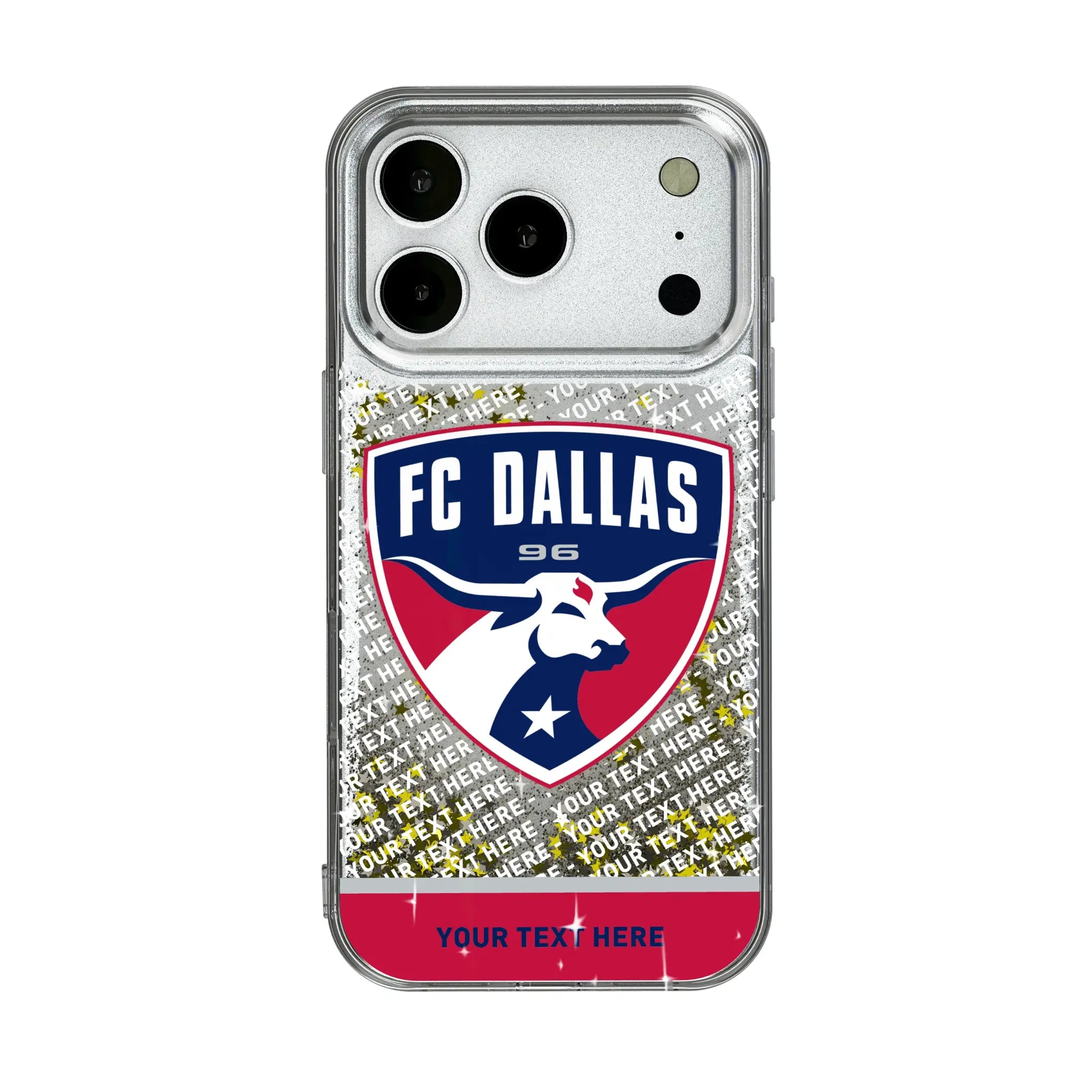 FC Dallas Personalized EndZone Plus iPhone Glitter Phone Case for Apple iPhone