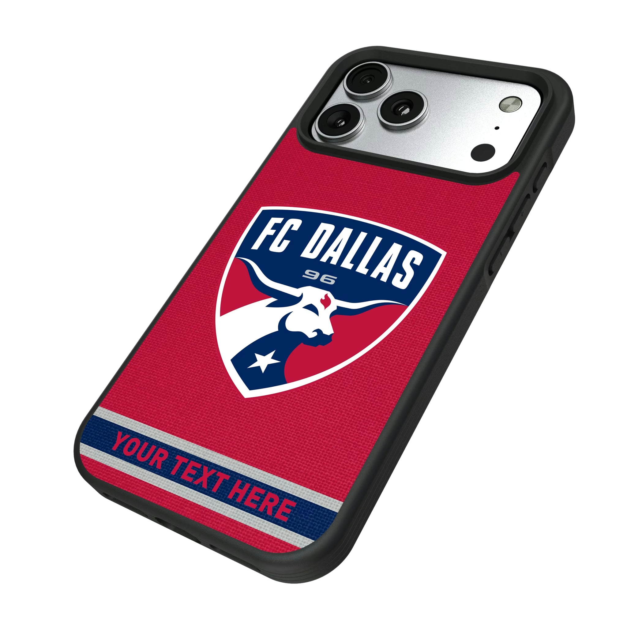 FC Dallas Personalized Stripe iPhone Bump Phone Case for Apple iPhone - Isometric View#Device_iPhone 17 Pro Max
