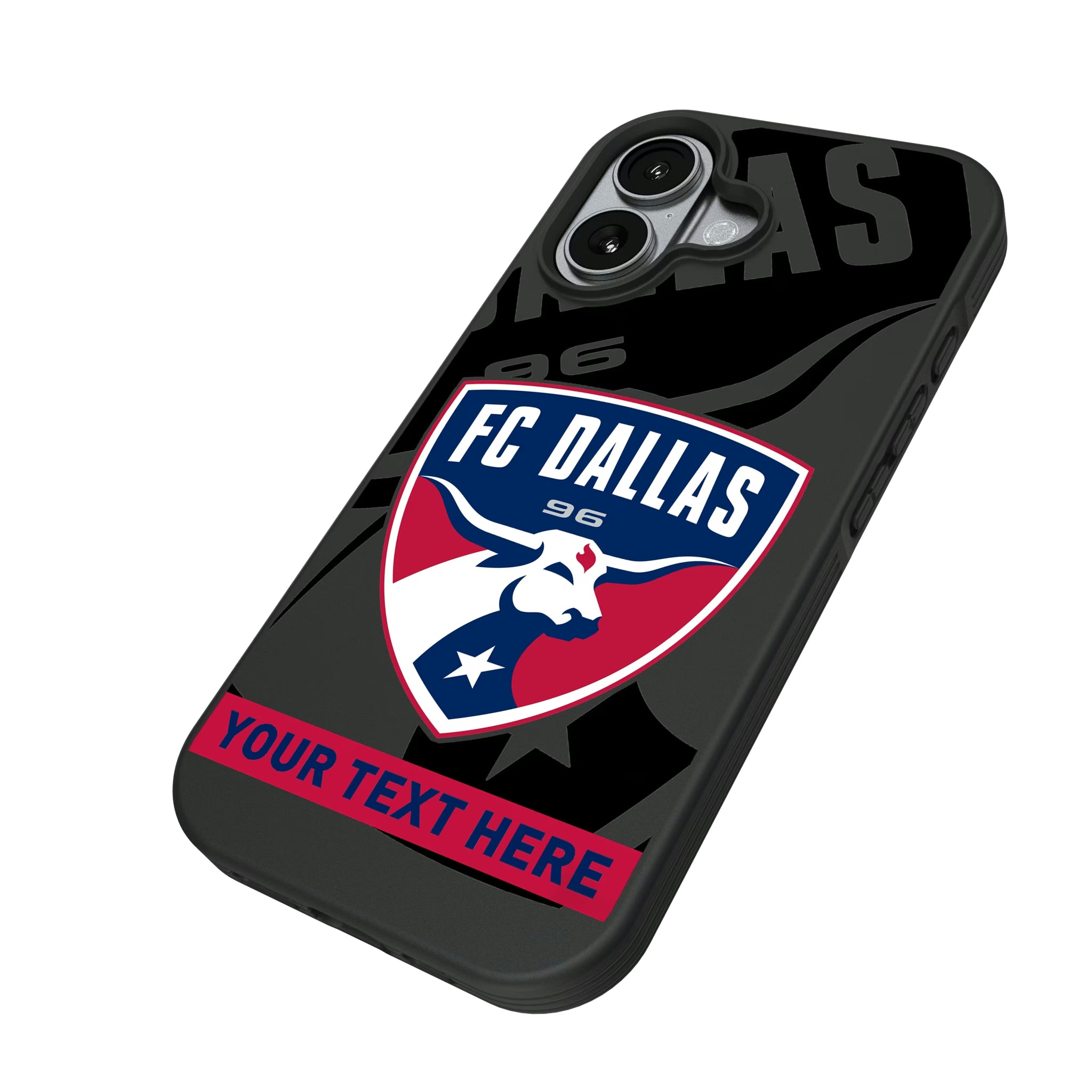 FC Dallas Personalized Tilt iPhone Bump Phone Case for Apple iPhone - Isometric View#Device_iPhone 17