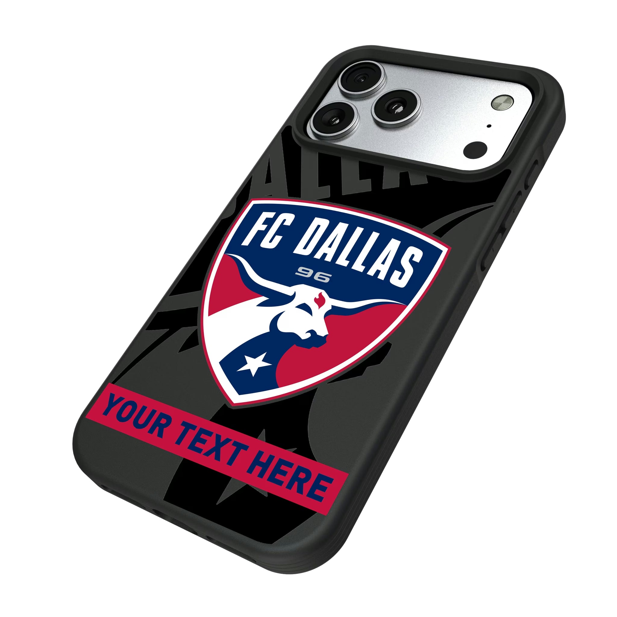 FC Dallas Personalized Tilt iPhone Bump Phone Case for Apple iPhone - Isometric View#Device_iPhone 17 Pro Max