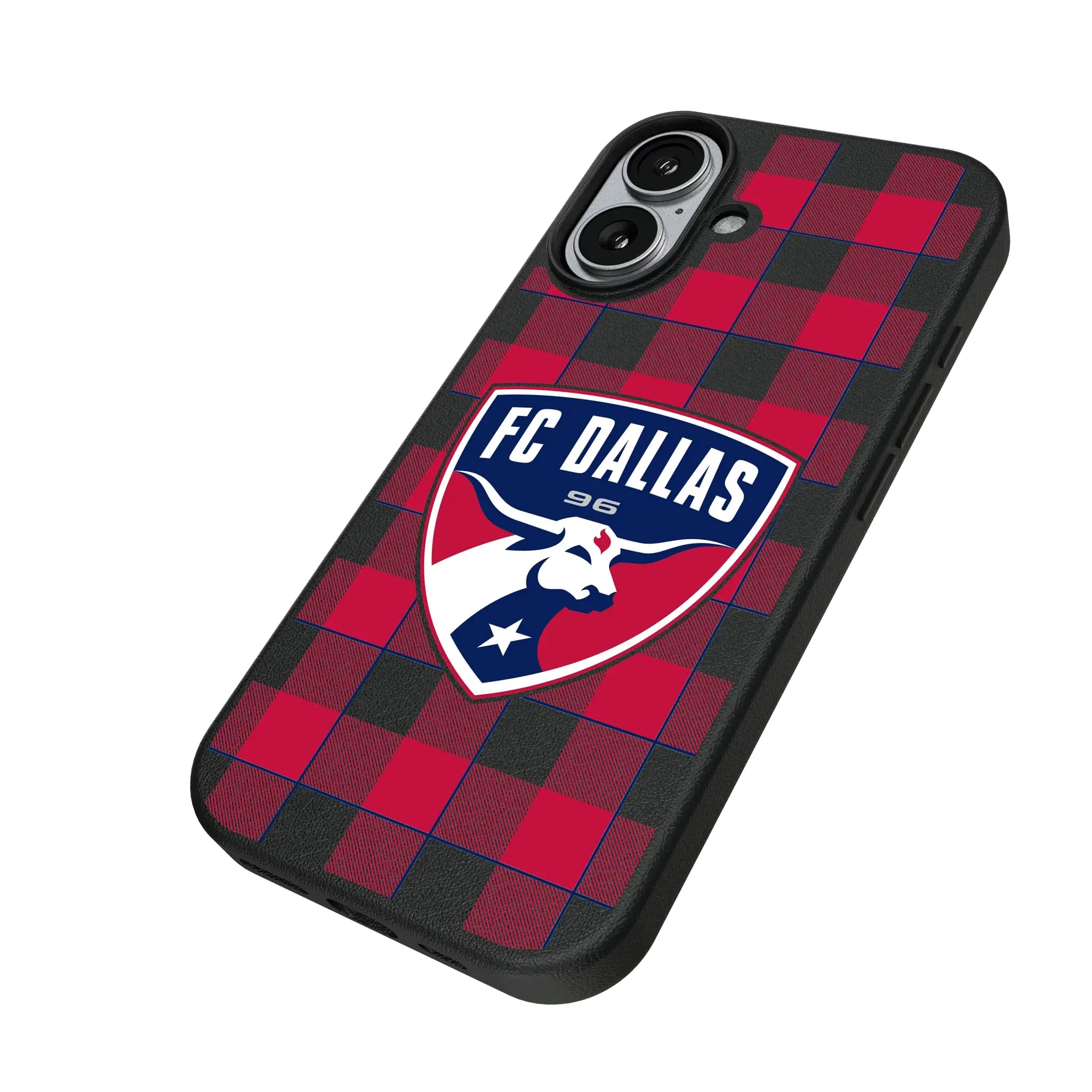 FC Dallas Plaid iPhone MagSafe Compatible Phone Case for Apple iPhone - Isometric View#Device_iPhone 17