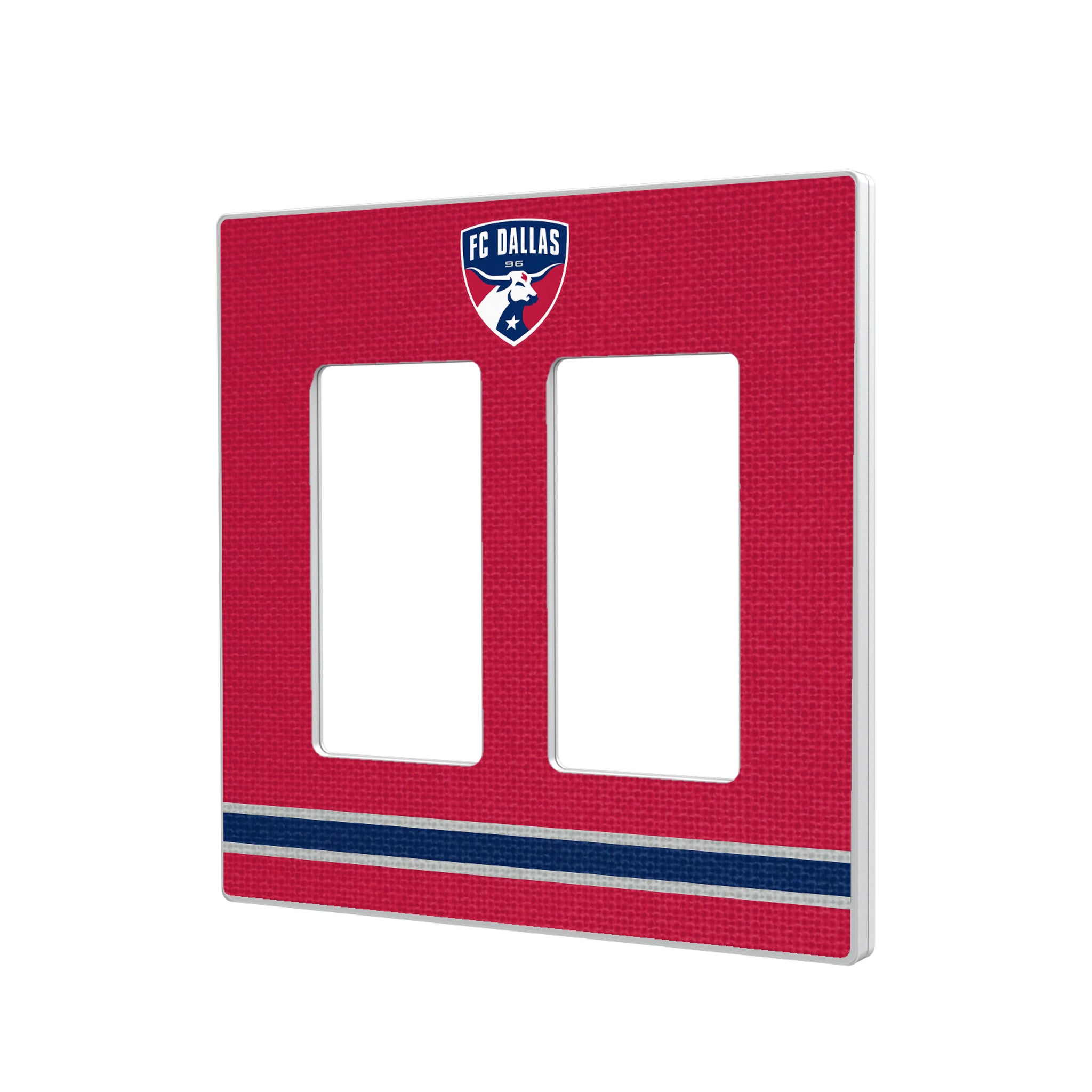 FC Dallas Stripe Hidden-Screw Light Switch Plate#Style_Double Rocker