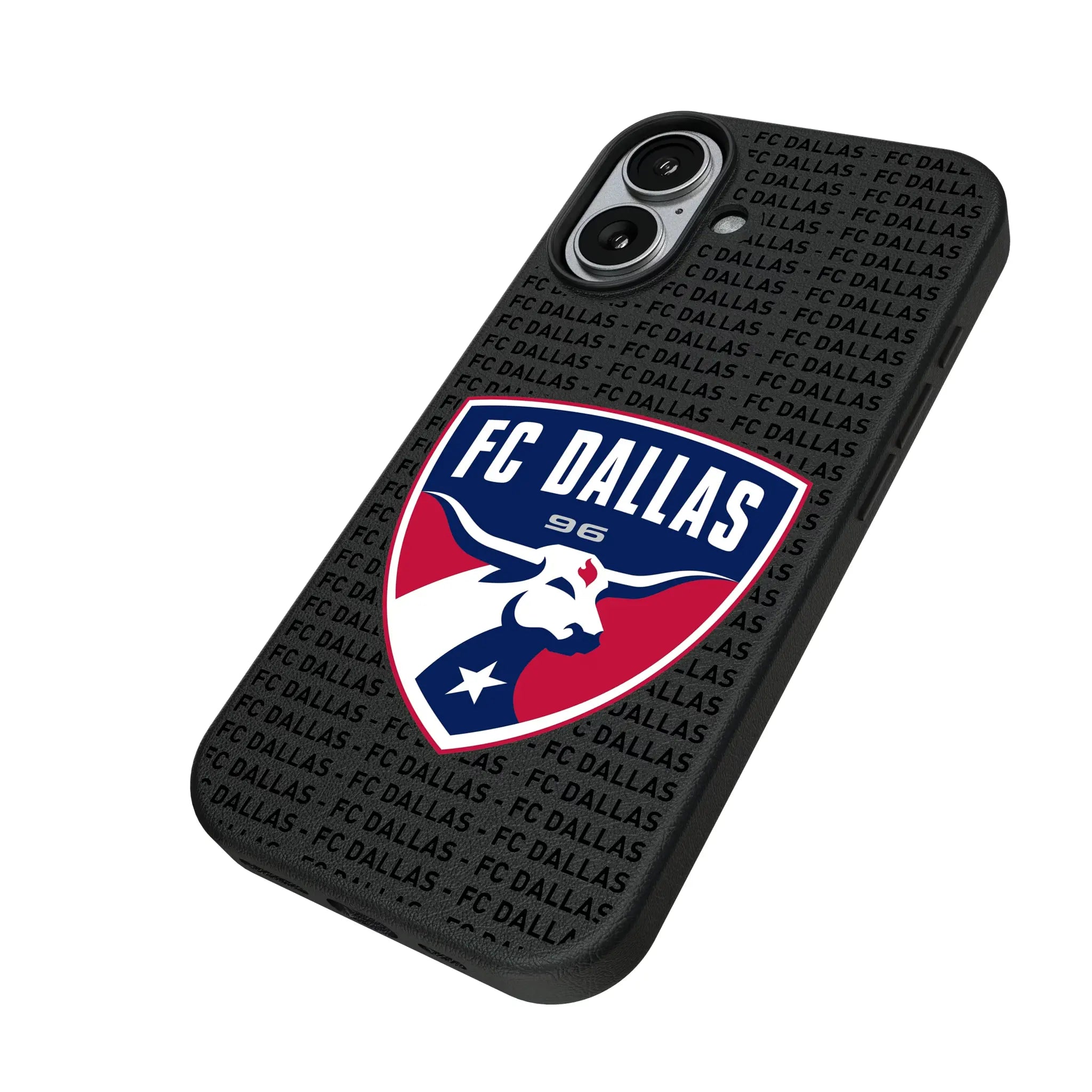 FC Dallas Text Backdrop iPhone MagSafe Compatible Phone Case for Apple iPhone - Isometric View#Device_iPhone 17