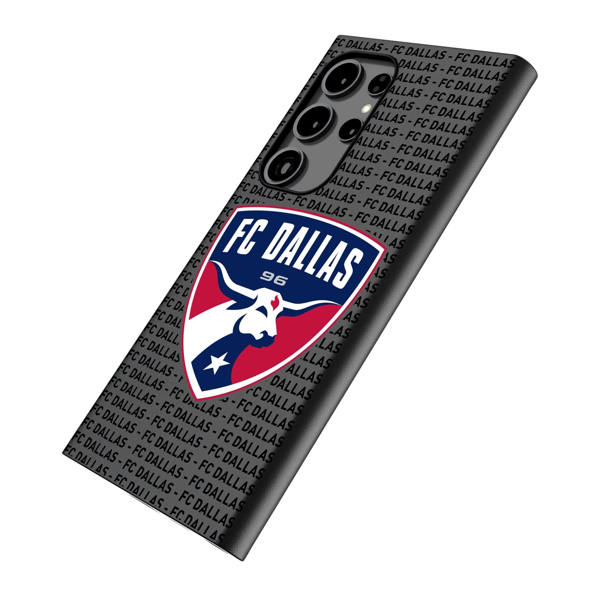 FC Dallas Text Backdrop Galaxy MagSafe Compatible Phone Case for Samsung Galaxy - Isometric View