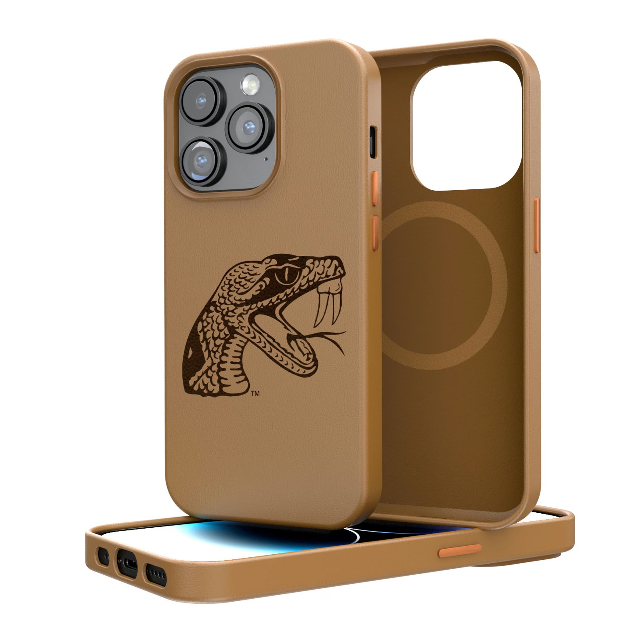 Florida A&M University Rattlers Burn iPhone MagSafe Compatible Phone Case for Apple iPhone