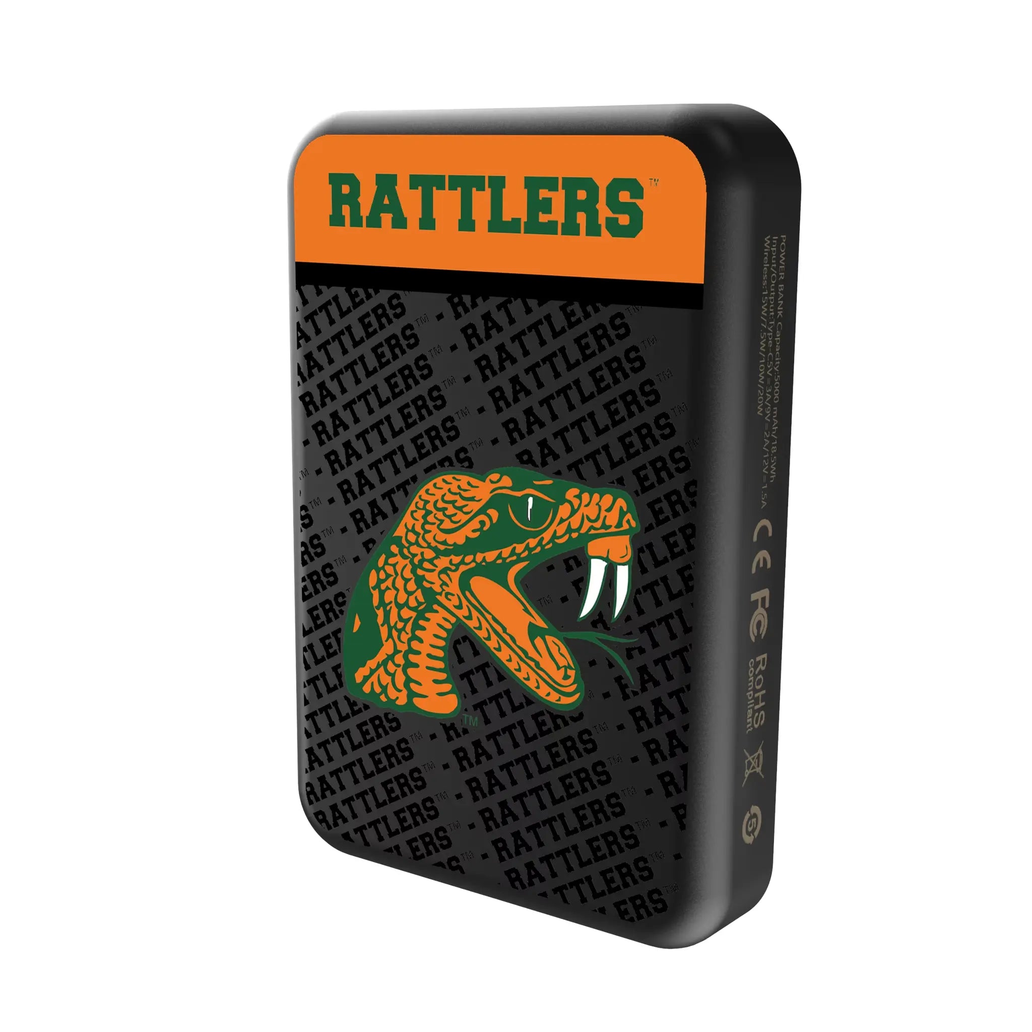 Florida A&M University Rattlers Endzone Plus Wireless Mag Power Bank