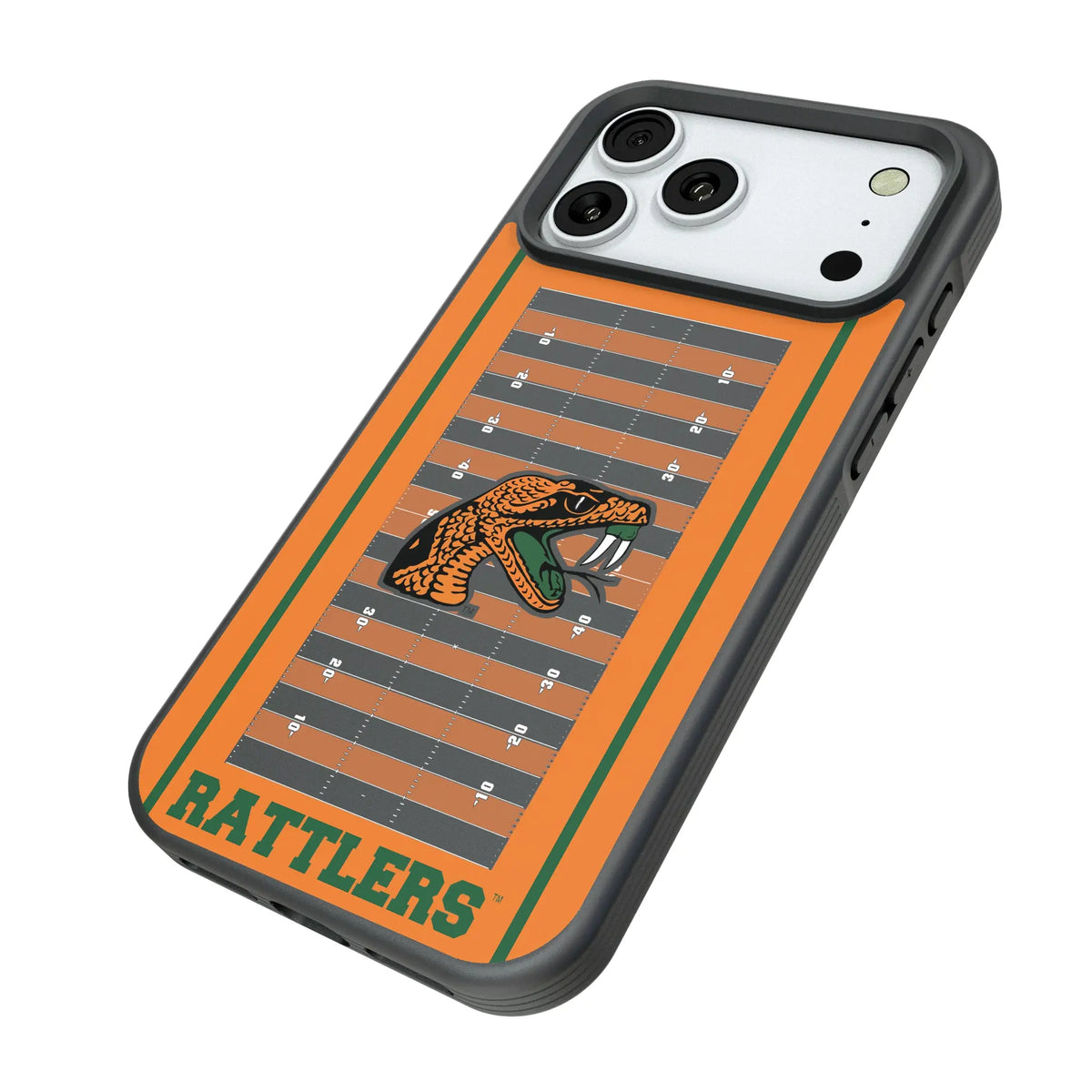 Florida A&M University Rattlers Field iPhone Bump Phone Case for Apple iPhone - Isometric View#Device_iPhone 18 Pro Max