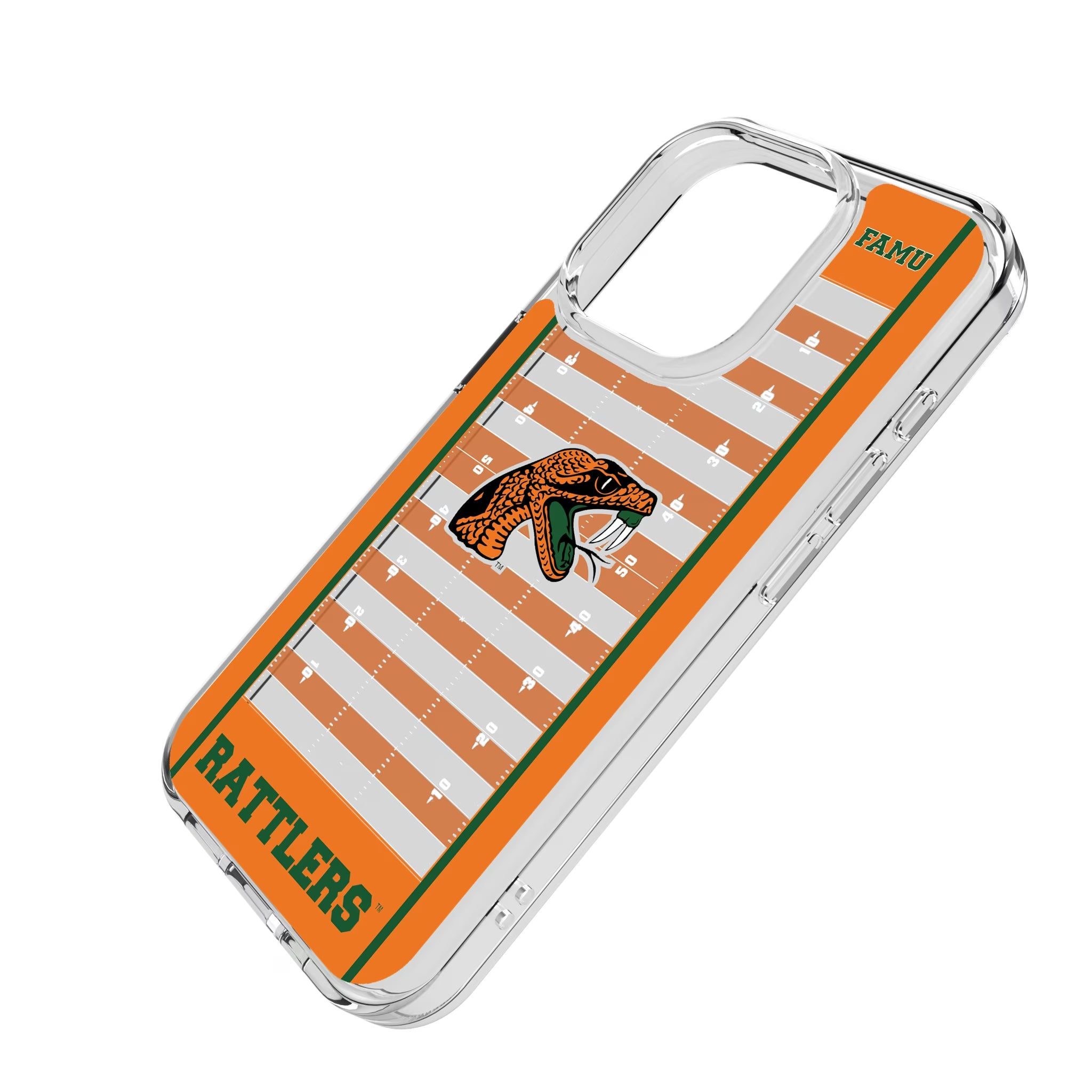 Florida A&M University Rattlers Field iPhone Clear Phone Case for Apple iPhone - Isometric View