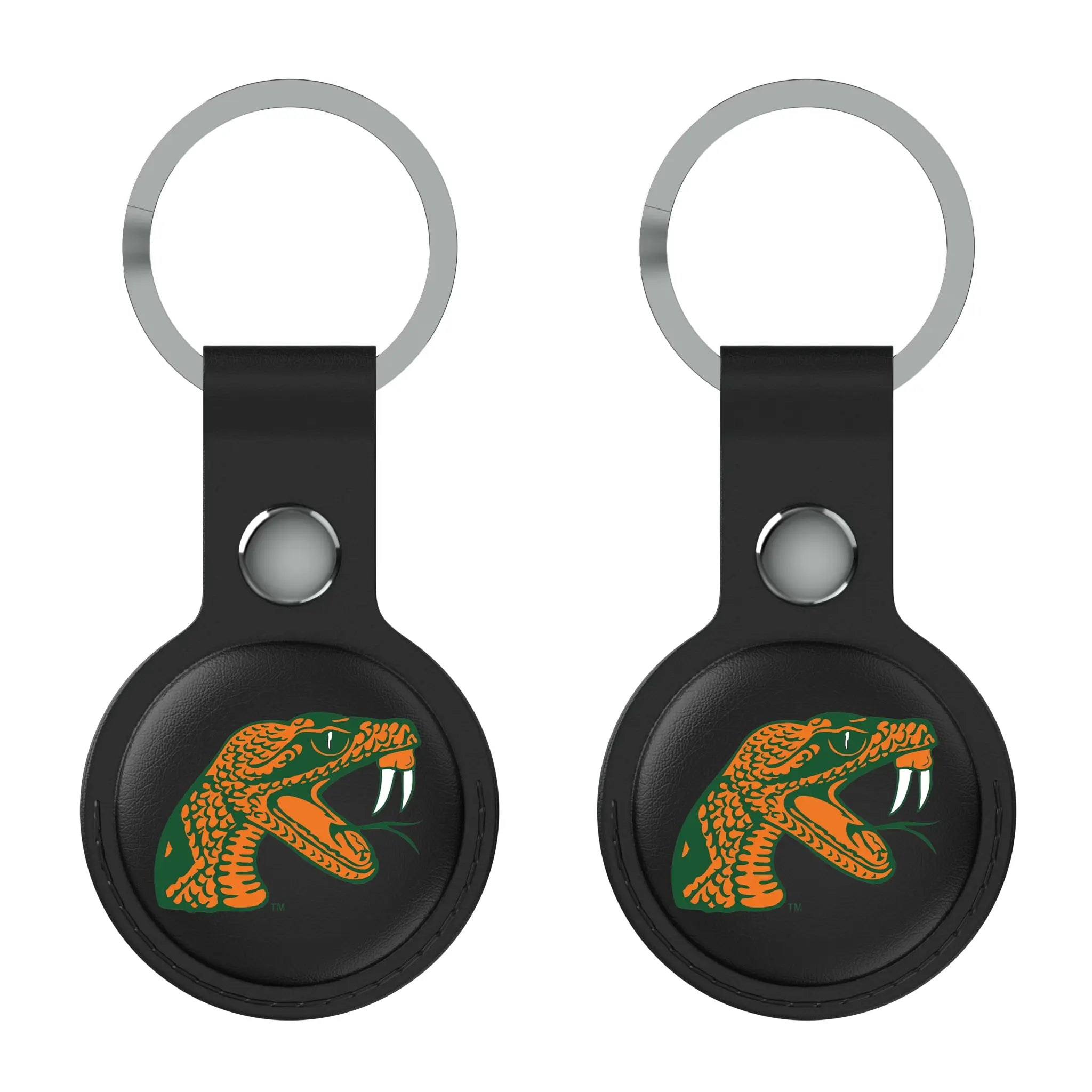 Florida A&M University Rattlers Insignia AirTag Black Airtag Holder 2-Pack
