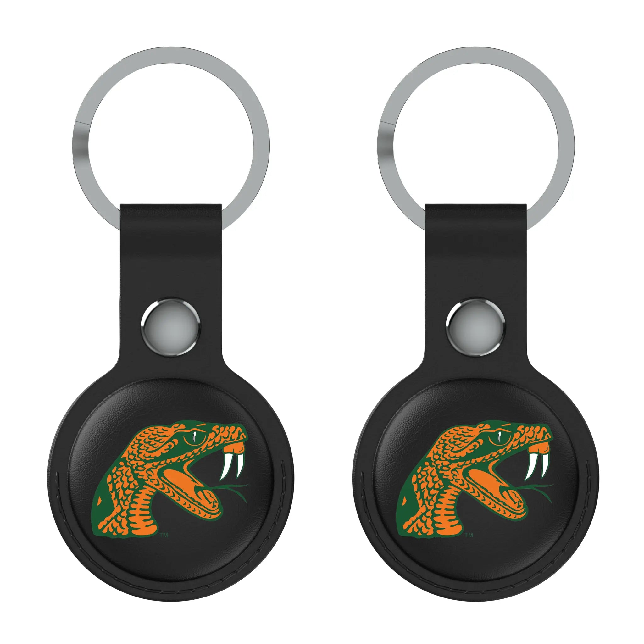 Florida A&M University Rattlers Insignia AirTag Black Airtag Holder 2-Pack