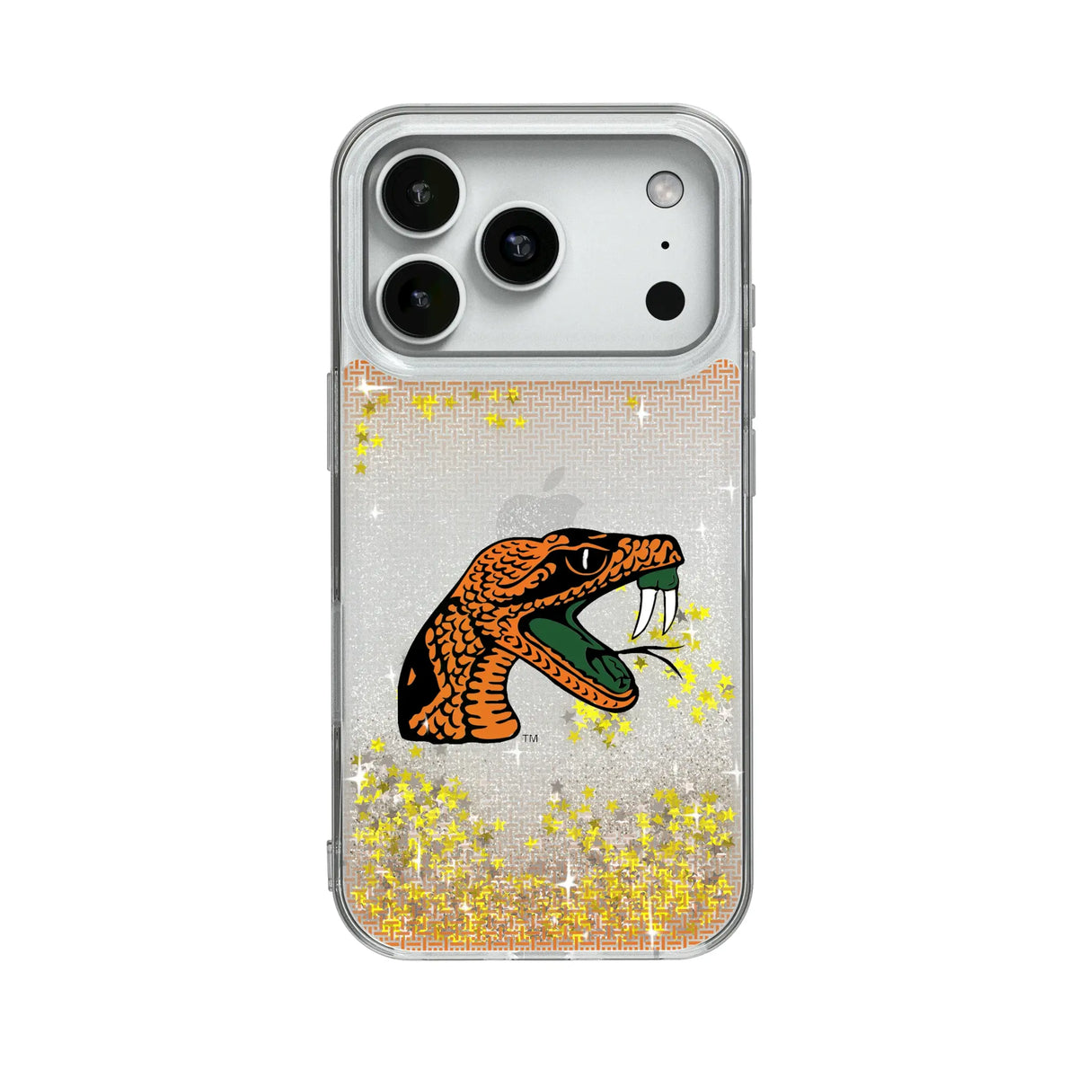Florida A&M University Rattlers Linen Glitter Phone Case for Apple iPhone