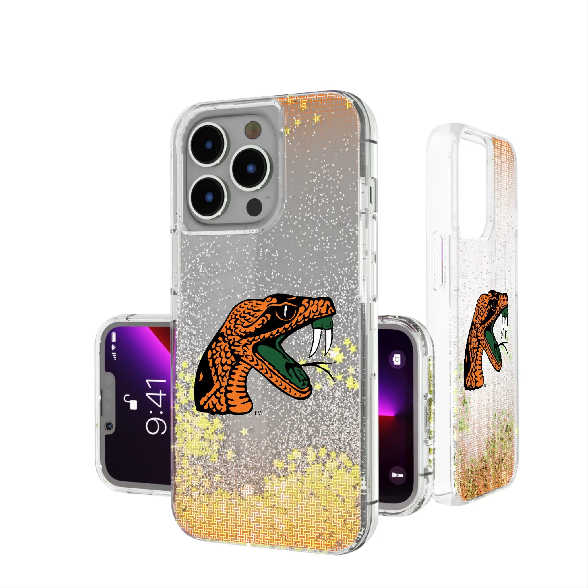 Florida A&M University Rattlers Linen iPhone Glitter Phone Case for Apple iPhone