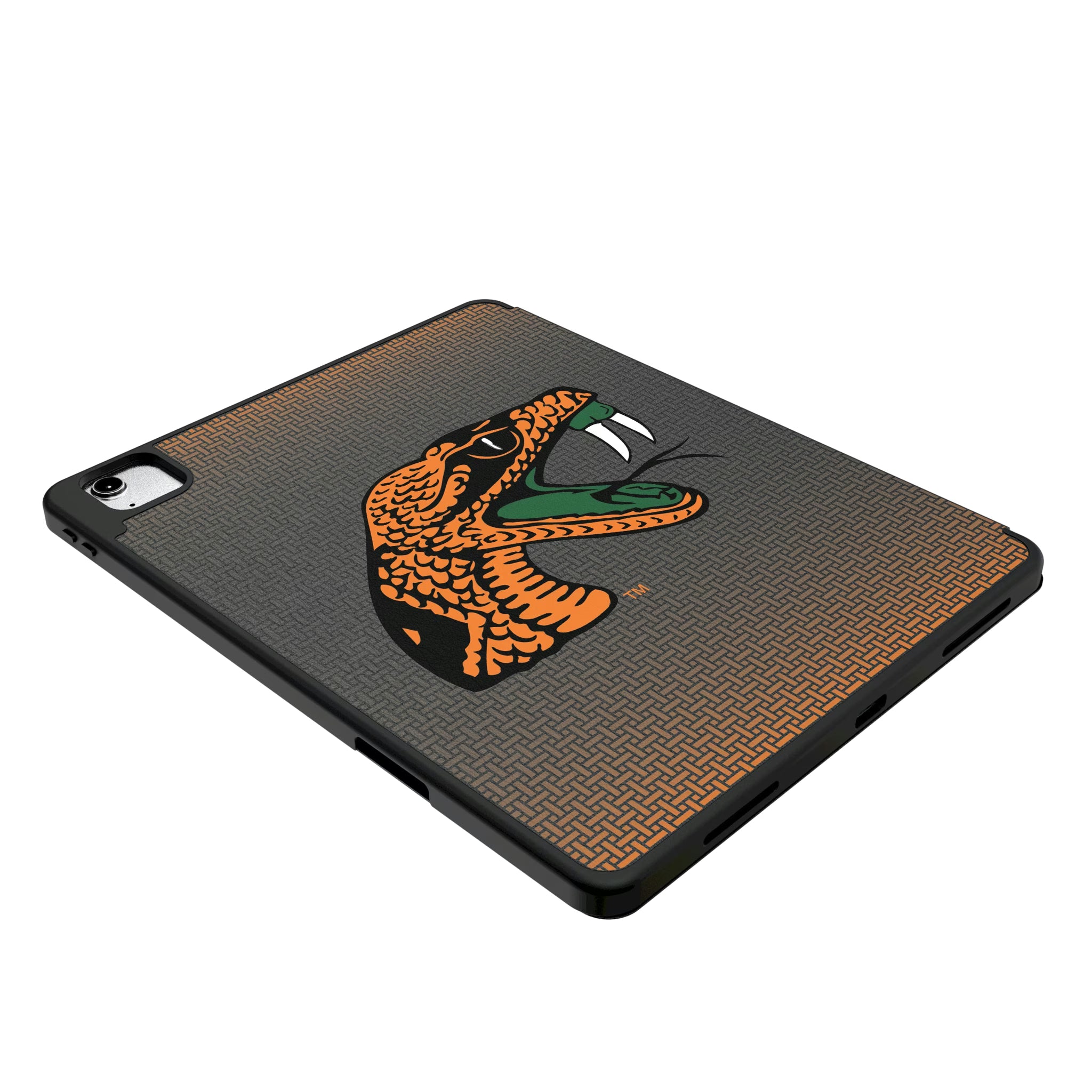 Florida A&M University Rattlers Linen iPad Tablet Case for Apple iPad - Isometric View