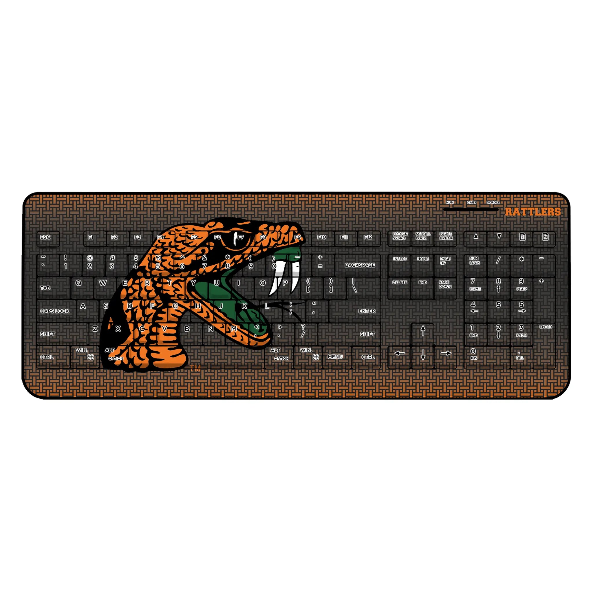 Florida A&M University Rattlers Linen Wireless USB Keyboard