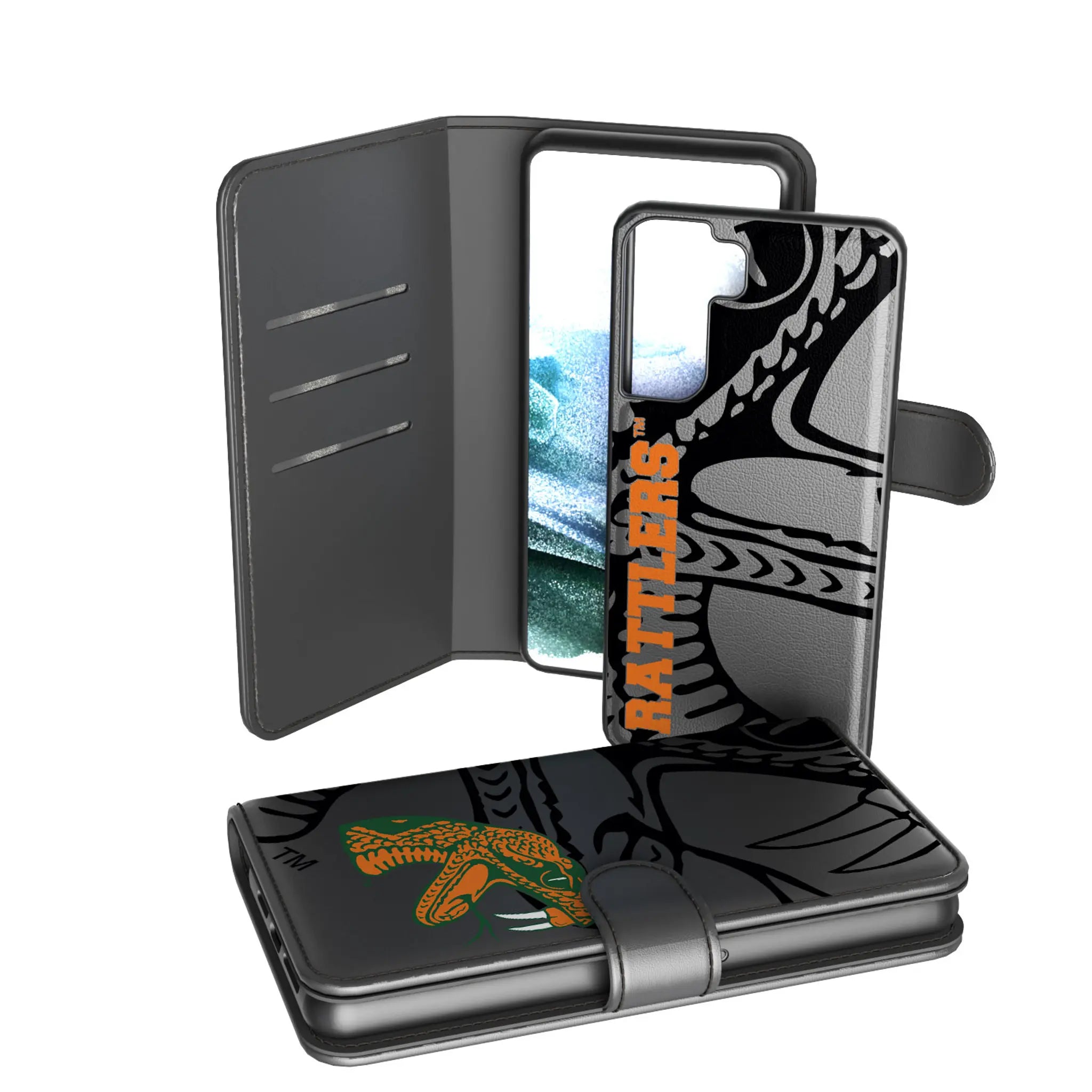 Florida A&M University Rattlers Monocolor Tilt Galaxy Wallet Phone Case for Samsung Galaxy