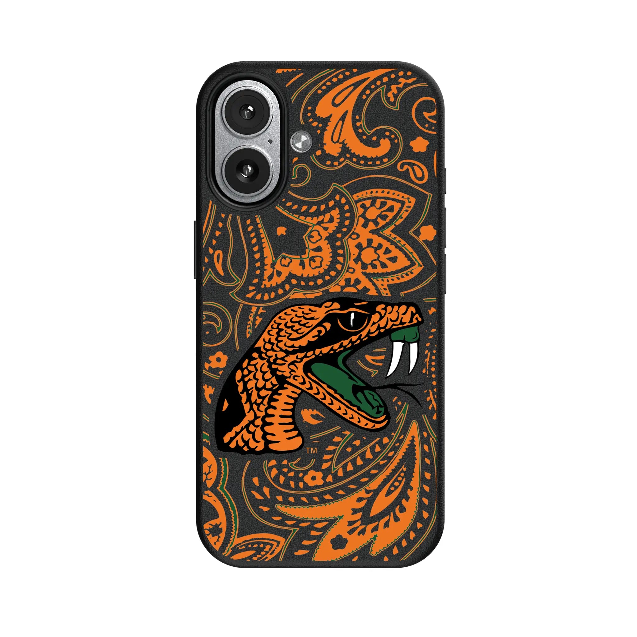 Florida A&M University Rattlers Paisley iPhone MagSafe Compatible Phone Case for Apple iPhone#Device_iPhone 17