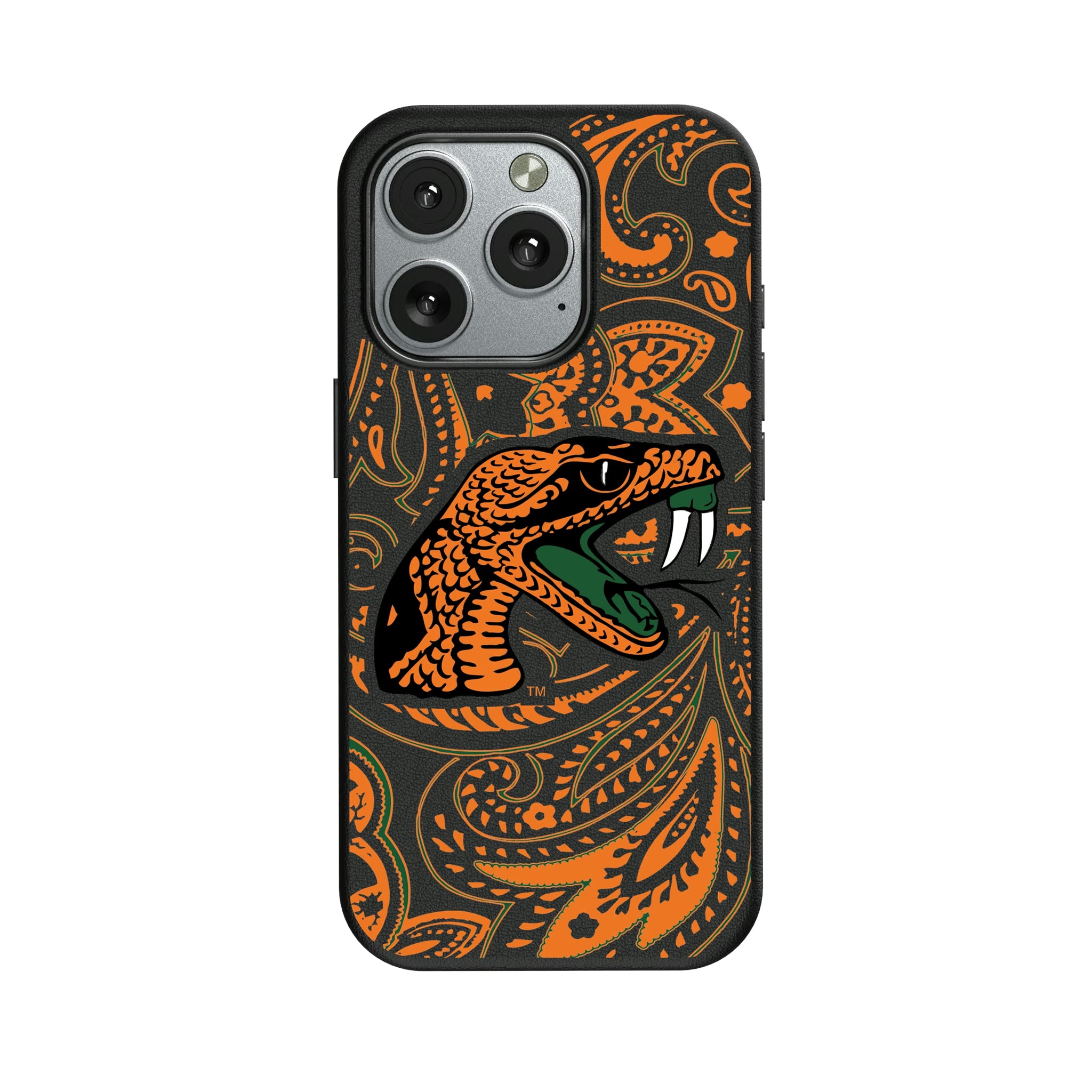 Florida A&M University Rattlers Paisley iPhone MagSafe Compatible Phone Case for Apple iPhone