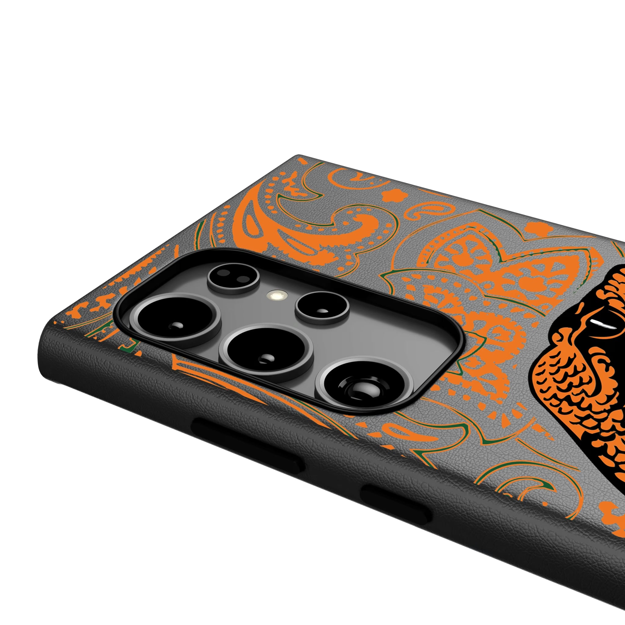 Florida A&M University Rattlers Paisley Galaxy MagSafe Compatible Phone Case for Samsung Galaxy - Detail