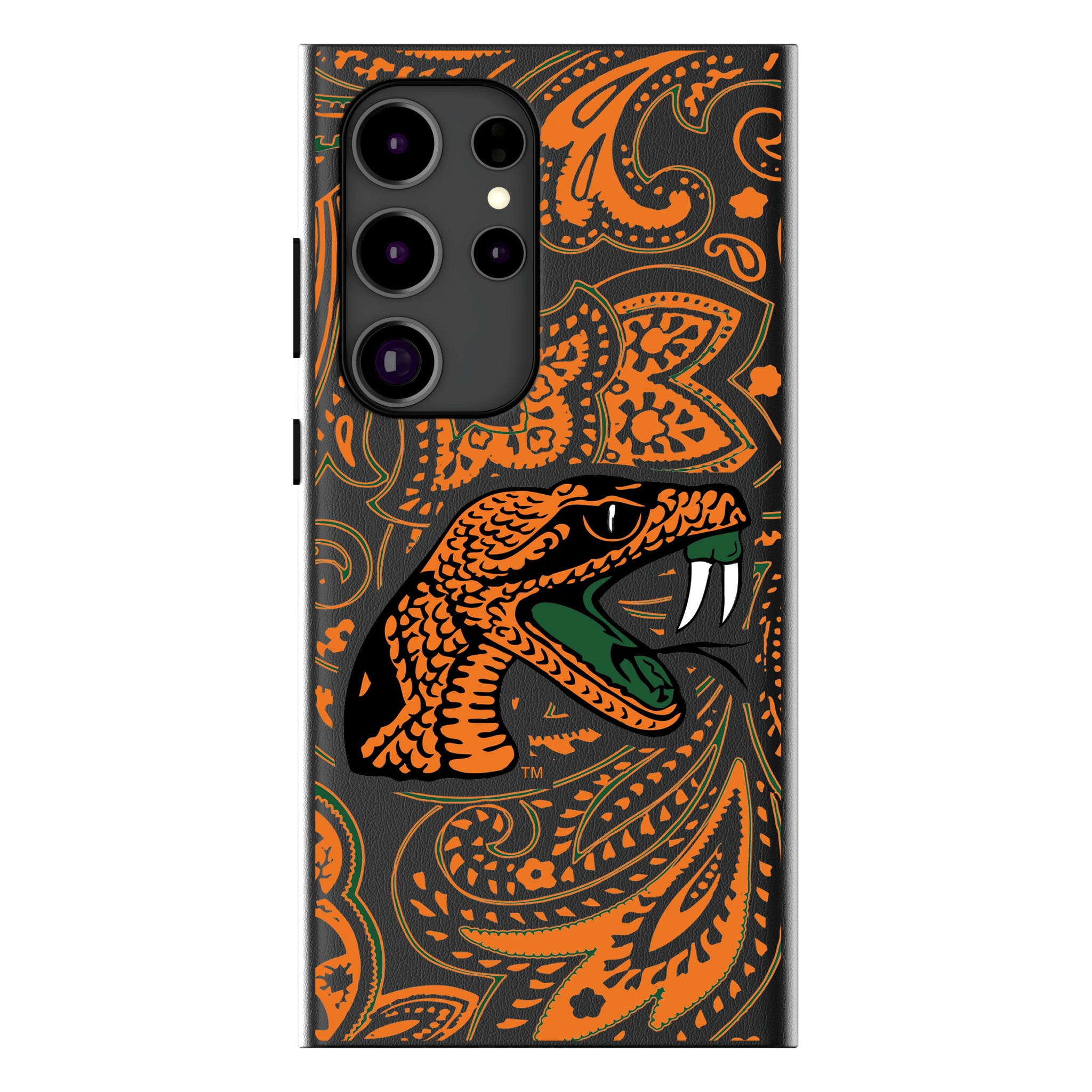Florida A&M University Rattlers Paisley Galaxy MagSafe Compatible Phone Case for Samsung Galaxy