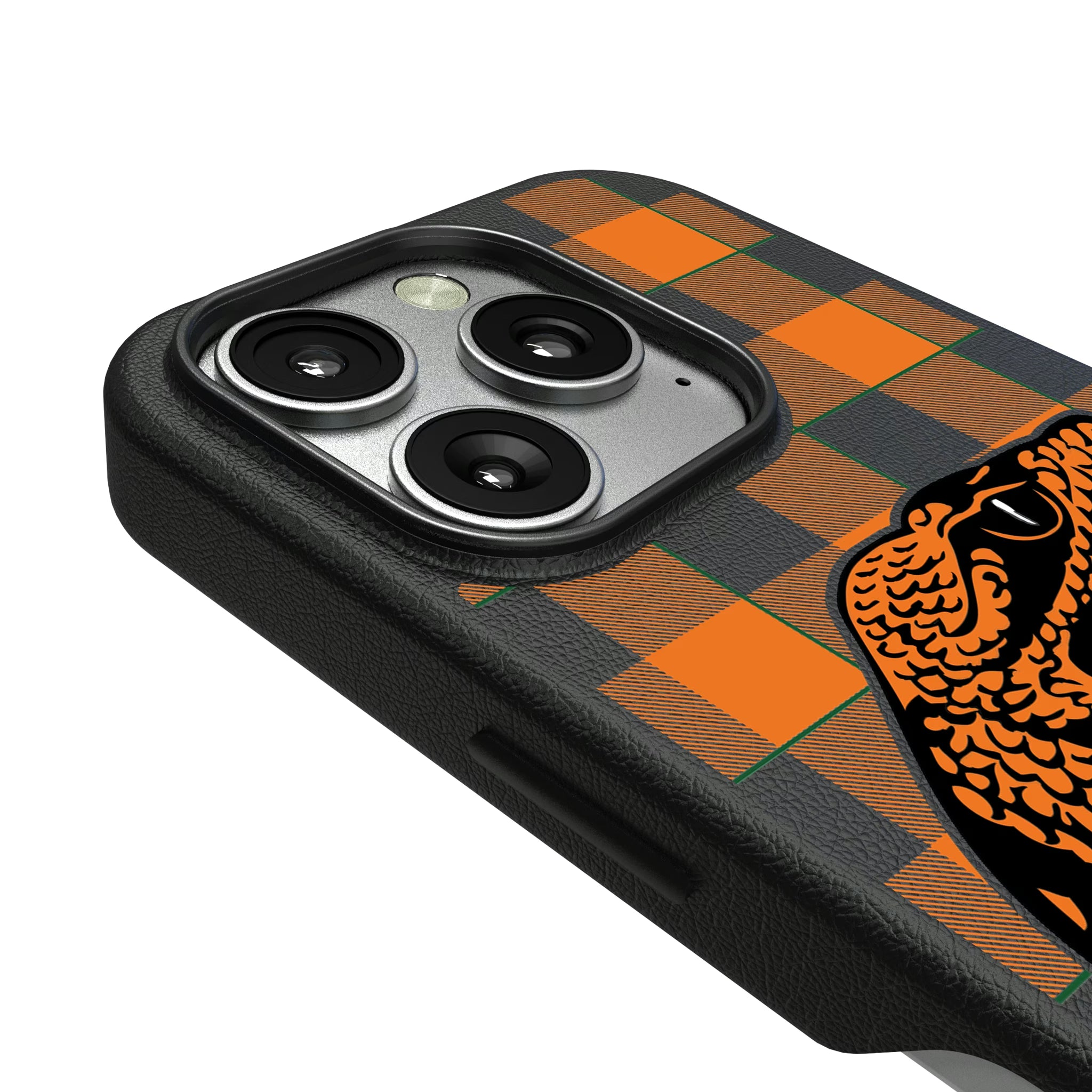 Florida A&M University Rattlers Plaid iPhone MagSafe Compatible Phone Case for Apple iPhone - Detail
