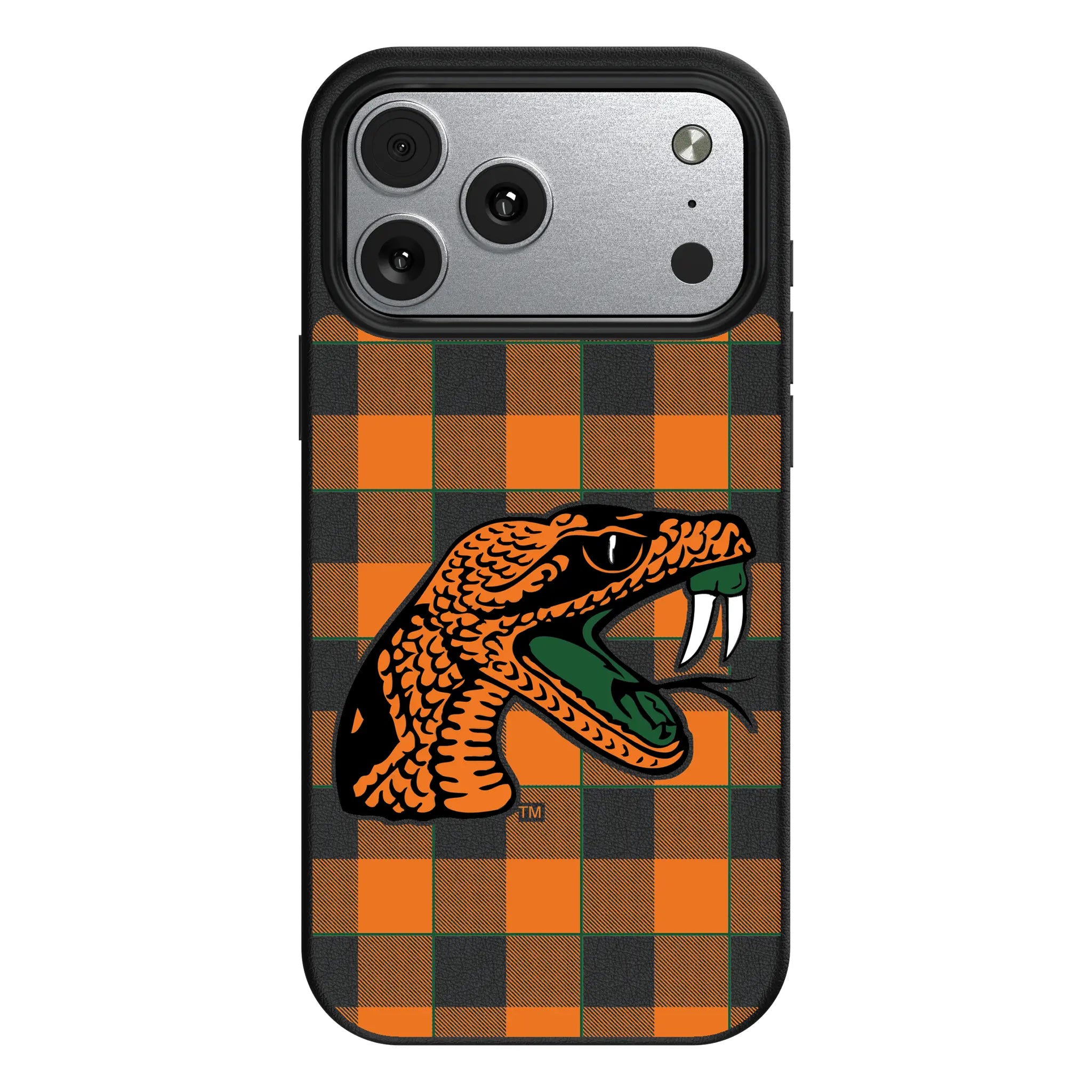 Florida A&M University Rattlers Plaid iPhone MagSafe Compatible Phone Case for Apple iPhone#Device_iPhone 17 Pro Max