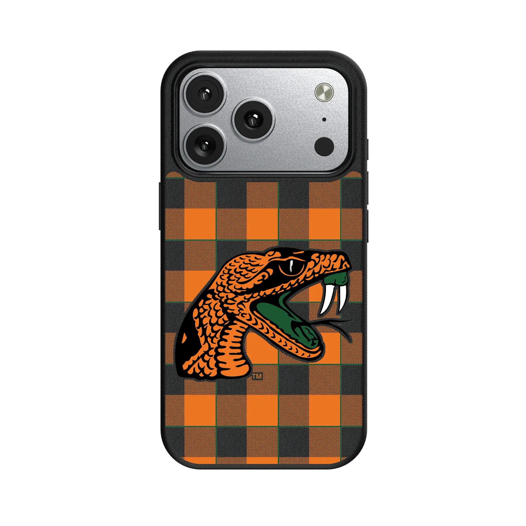 Florida A&M University Rattlers Plaid iPhone MagSafe Compatible Phone Case for Apple iPhone#Device_iPhone 17 Pro