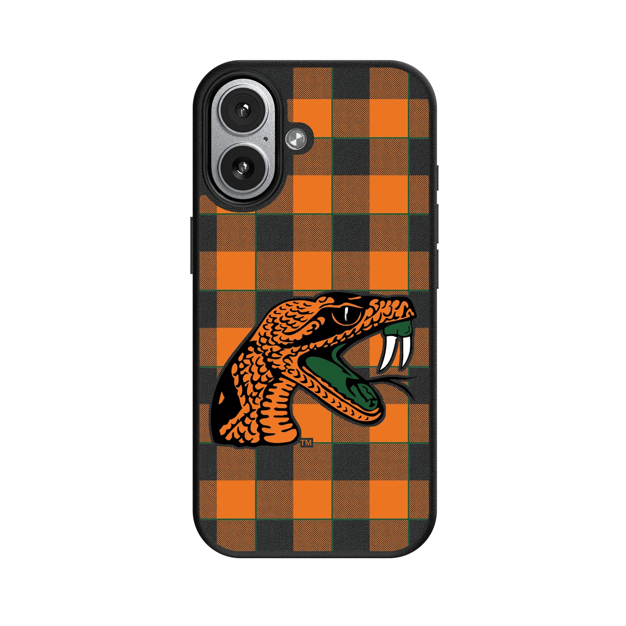 Florida A&M University Rattlers Plaid iPhone MagSafe Compatible Phone Case for Apple iPhone#Device_iPhone 17