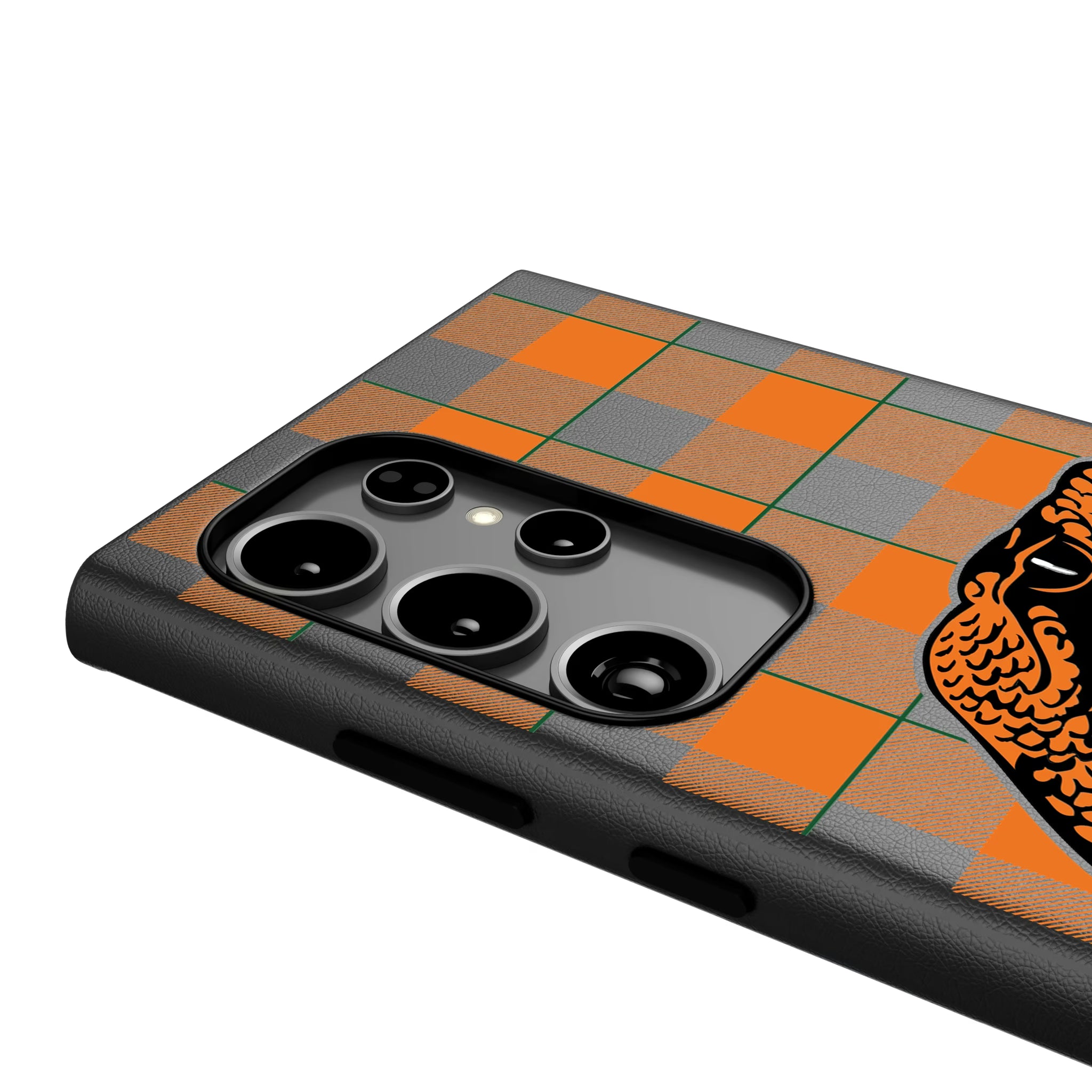 Florida A&M University Rattlers Plaid Galaxy MagSafe Compatible Phone Case for Samsung Galaxy - Detail