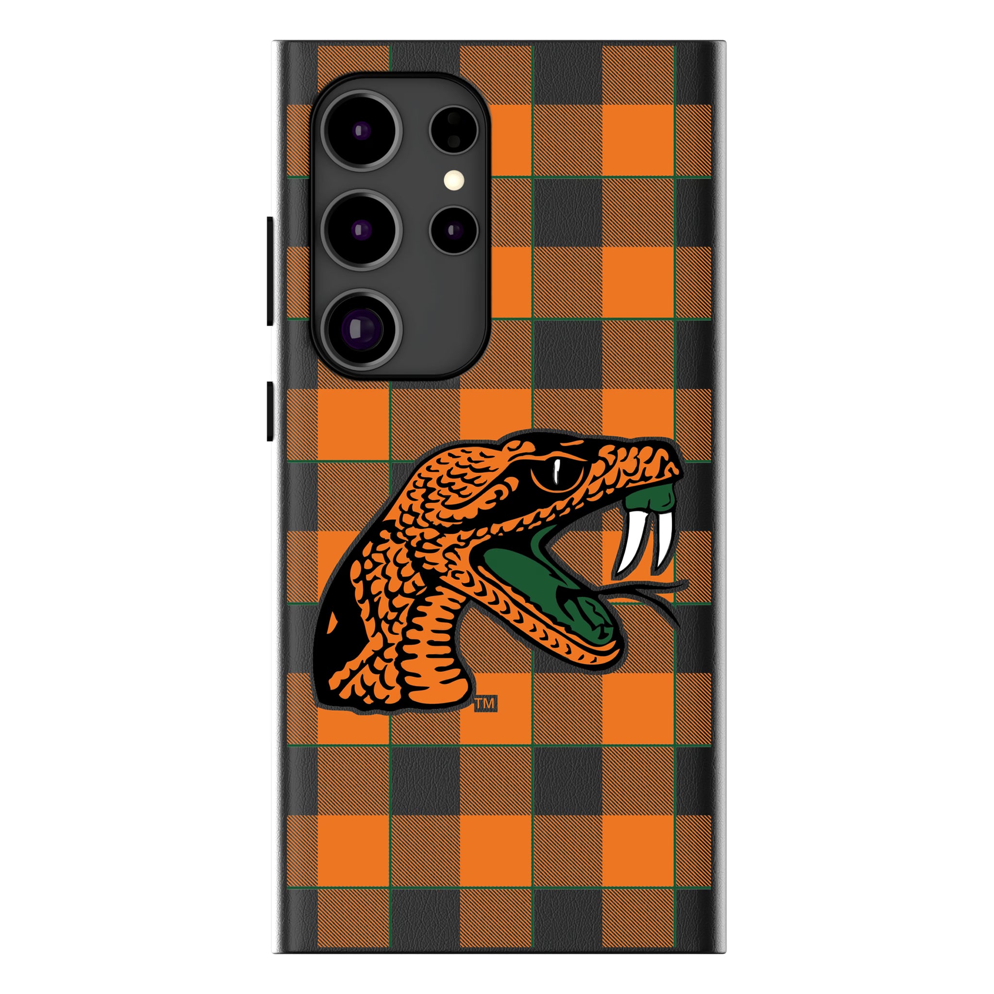 Florida A&M University Rattlers Plaid Galaxy MagSafe Compatible Phone Case for Samsung Galaxy
