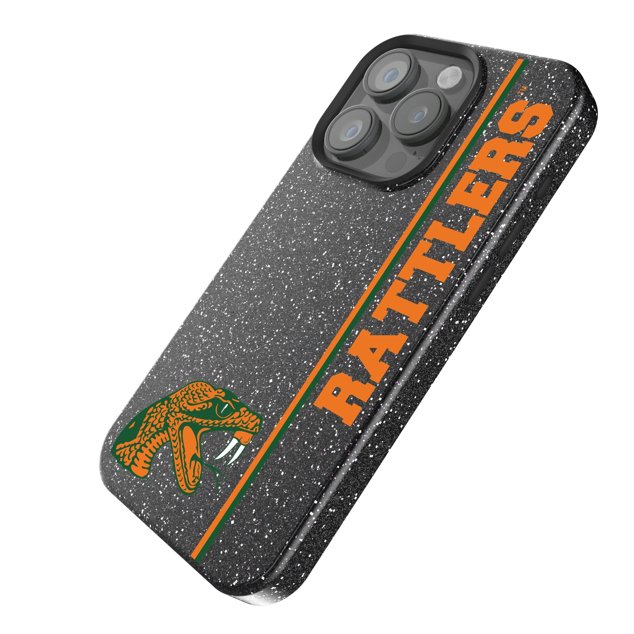 Florida A&M University Rattlers Sidebar iPhone Bling Phone Case for Apple iPhone - Isometric View
