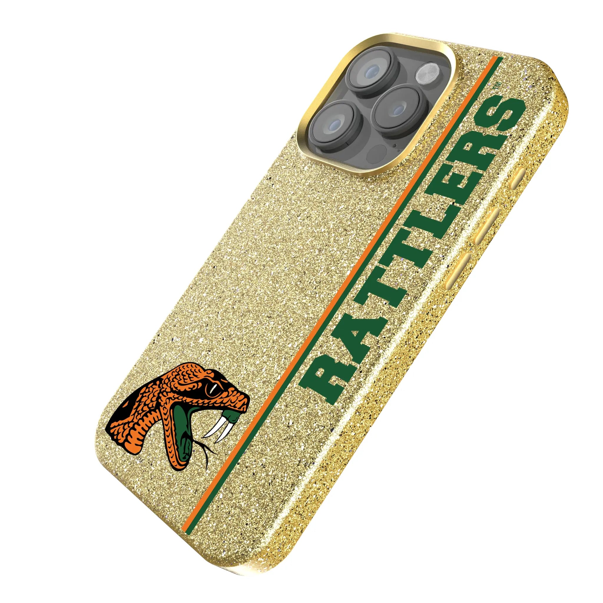 Florida A&M University Rattlers Sidebar iPhone Bling Phone Case for Apple iPhone - Isometric View