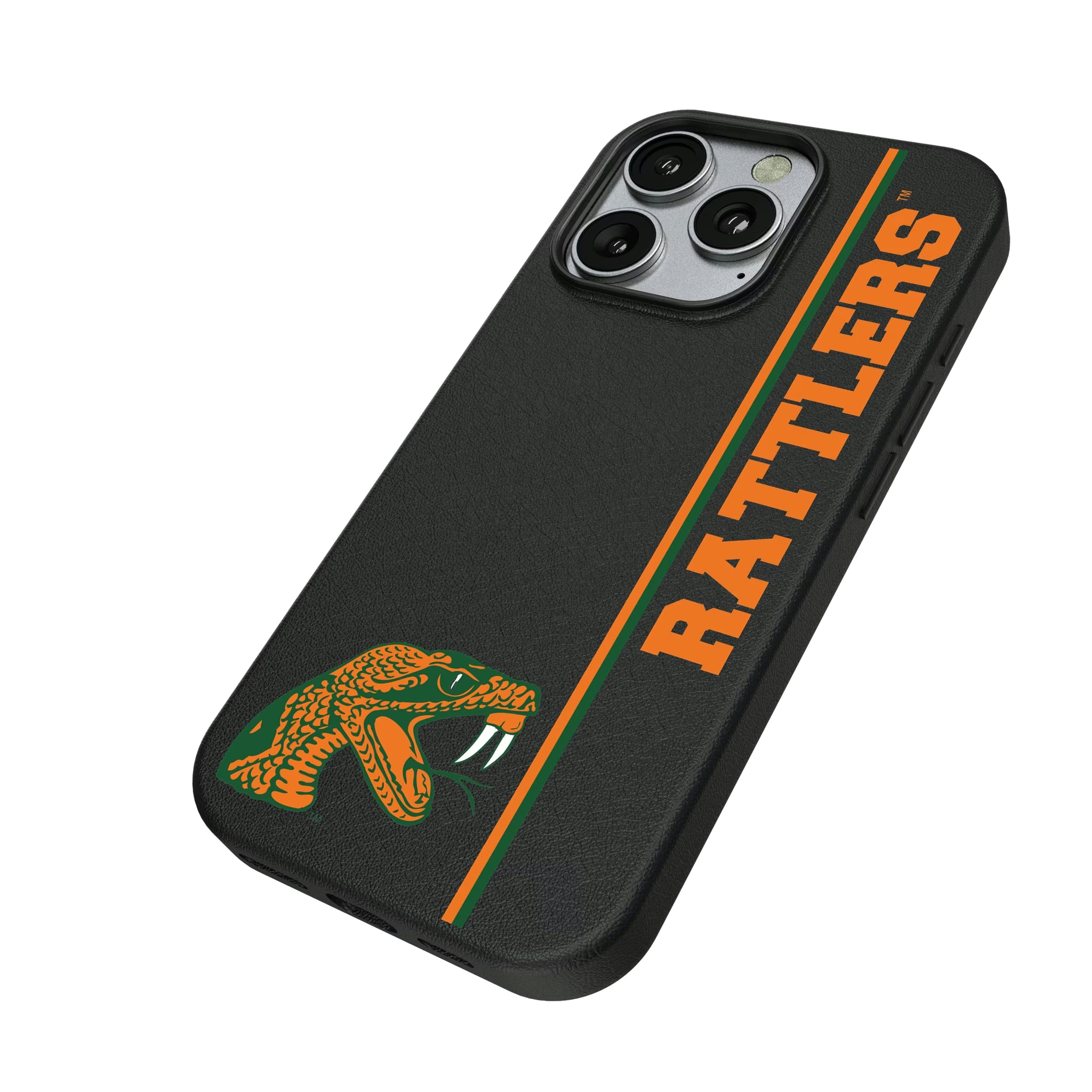 Florida A&M University Rattlers Sidebar iPhone MagSafe Compatible Phone Case for Apple iPhone - Isometric View
