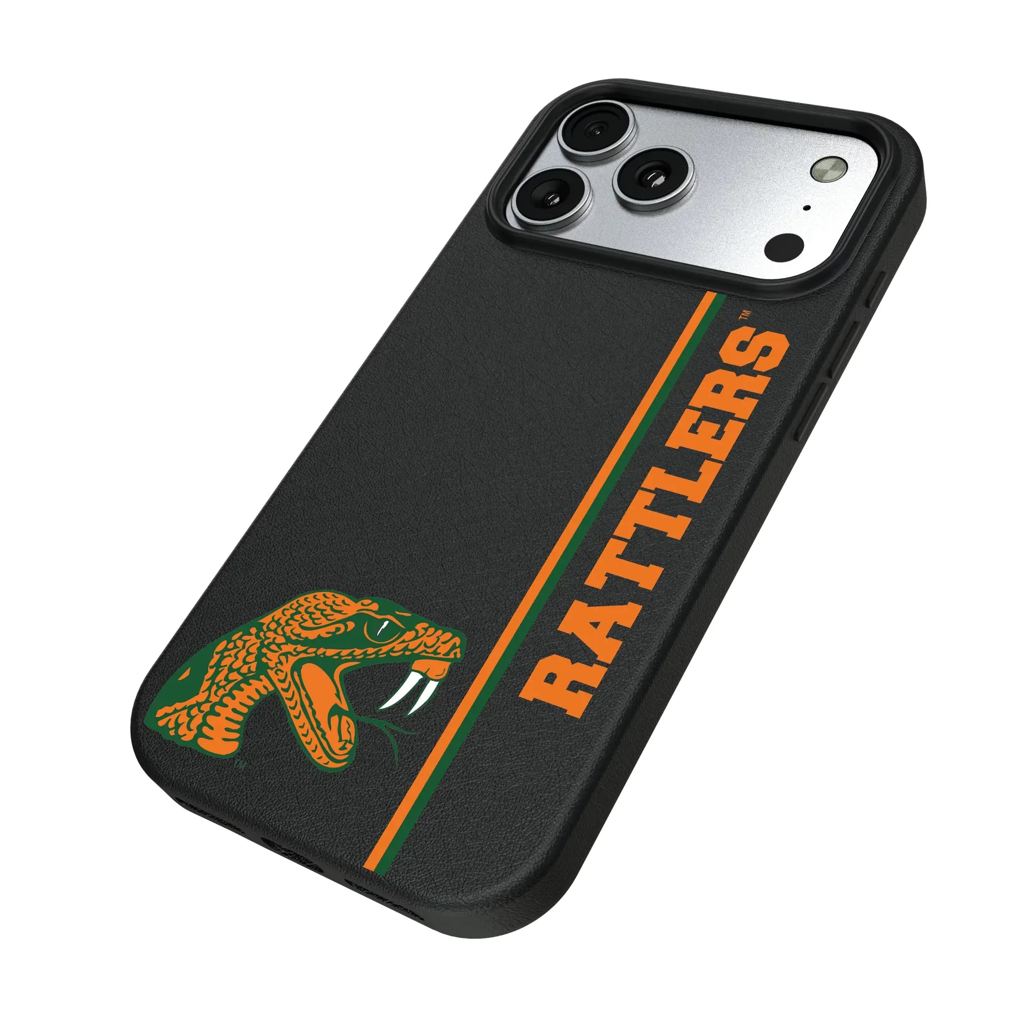 Florida A&M University Rattlers Sidebar iPhone MagSafe Compatible Phone Case for Apple iPhone - Isometric View#Device_iPhone 17 Pro Max