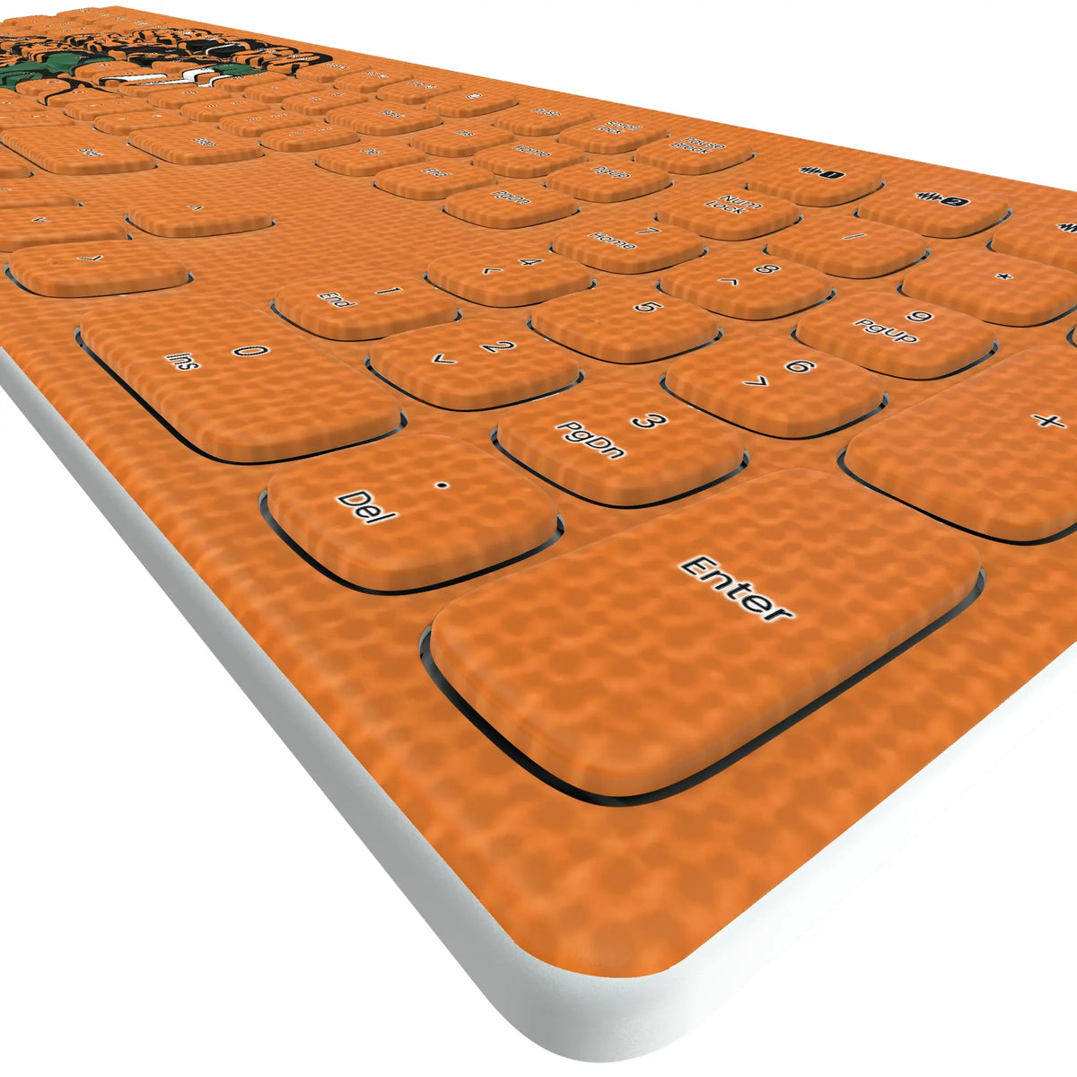 Florida A&M University Rattlers Solid KKB605 Curved Wireless Keyboard - Detail