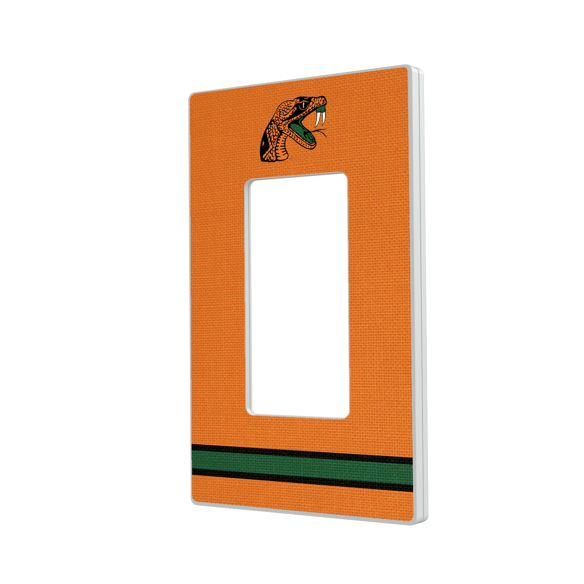 Florida A&M University Rattlers Stripe Hidden-Screw Light Switch Plate#Style_Single Rocker