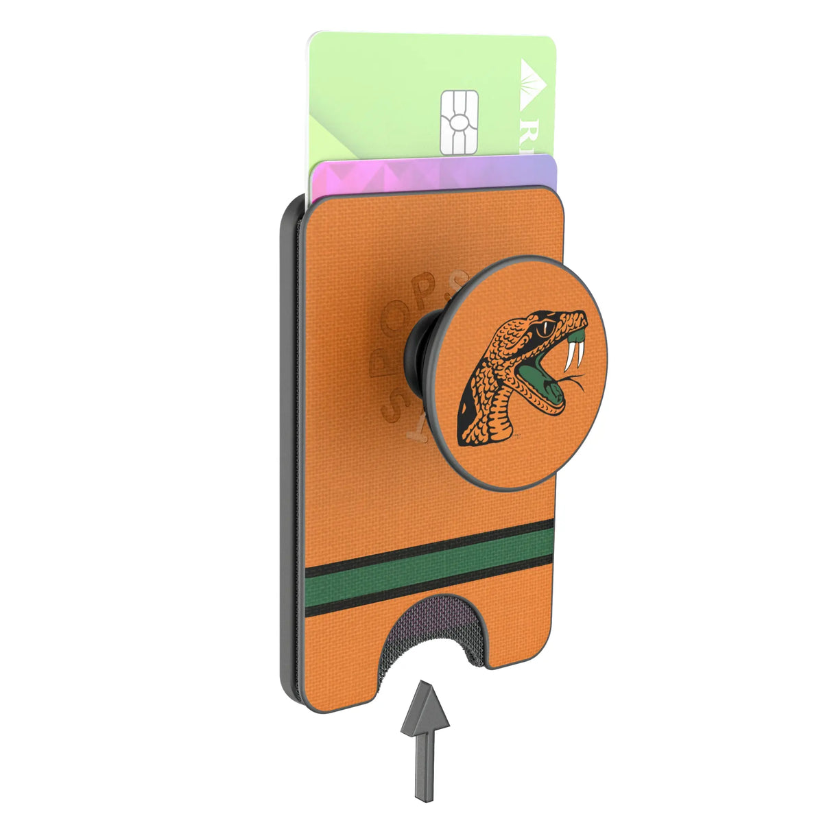 Florida A&M University Rattlers Stripe Popsockets Wallet Magnetic - Detail