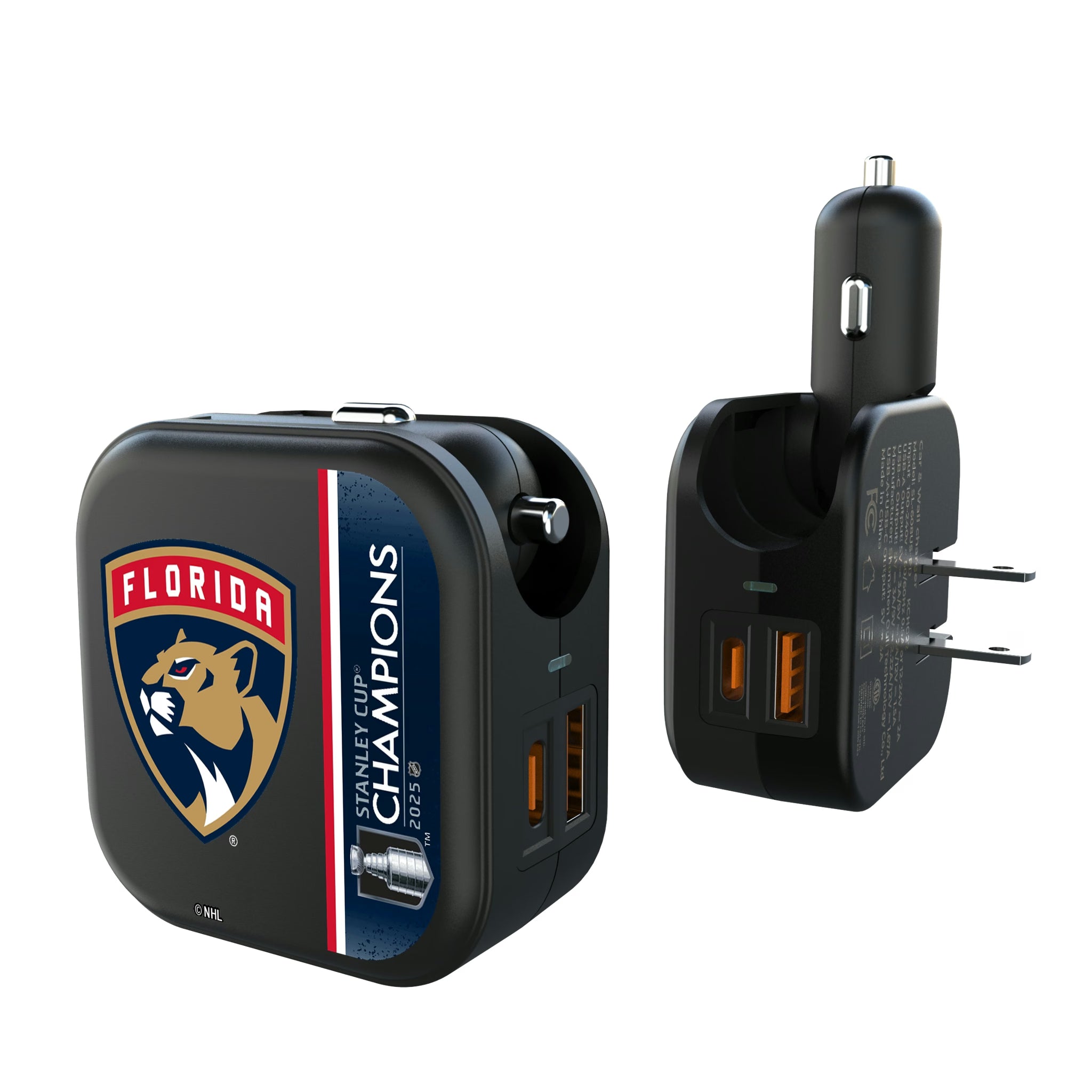 Florida Panthers 2025 Stanley Cup 2 in 1 USB A/C Charger