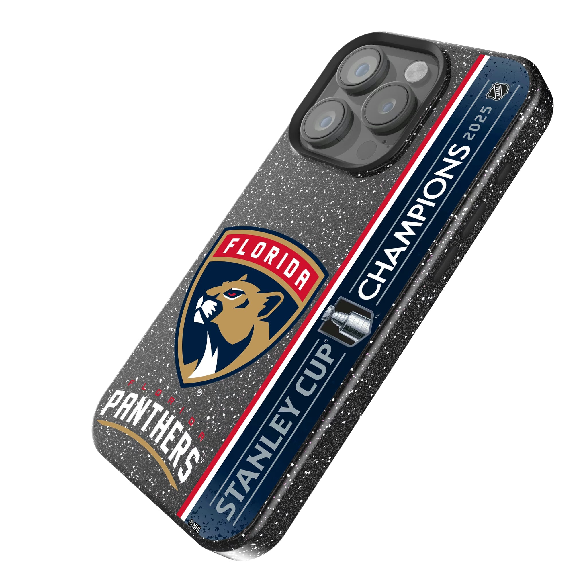 Florida Panthers 2025 Stanley Cup iPhone Bling Phone Case for Apple iPhone - Isometric View