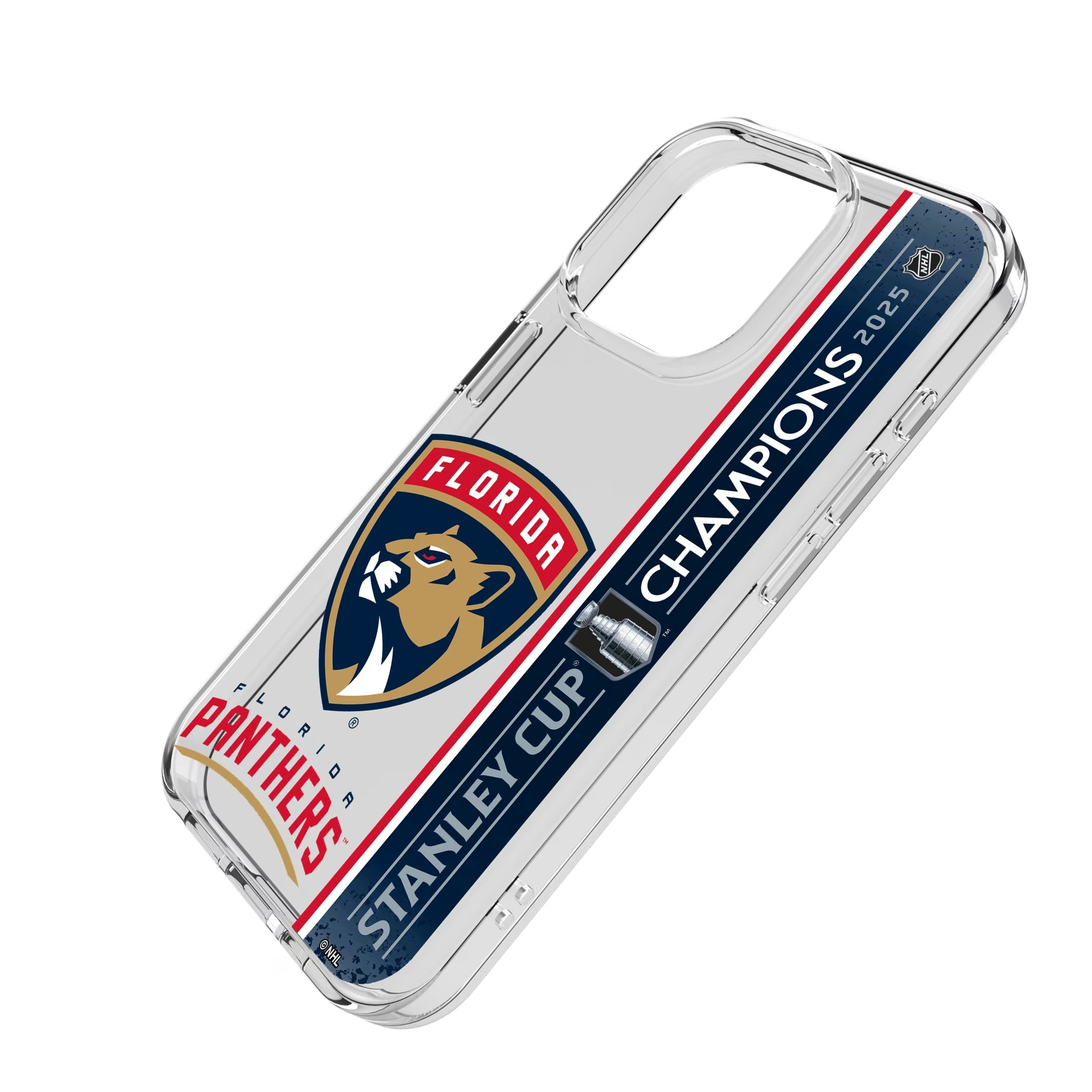 Florida Panthers 2025 Stanley Cup iPhone Clear Phone Case for Apple iPhone - Isometric View