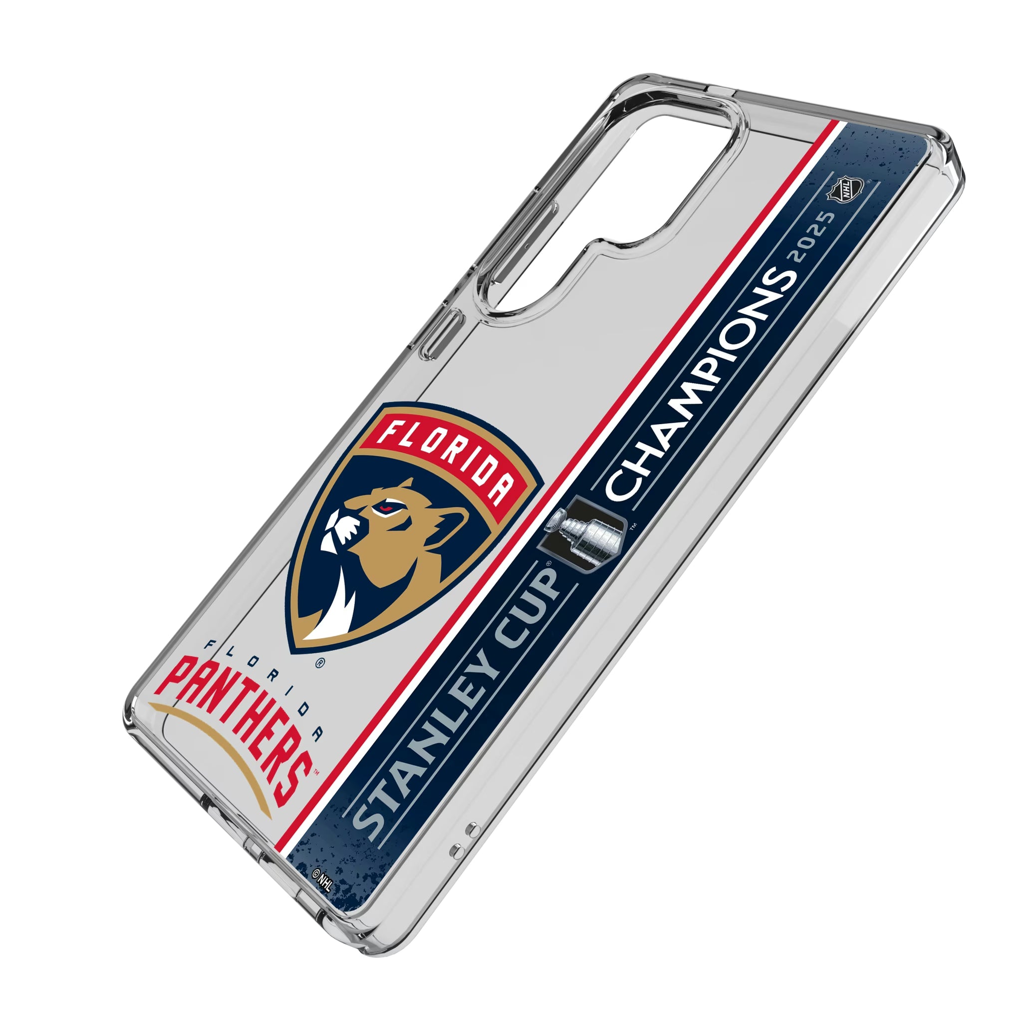 Florida Panthers 2025 Stanley Cup Galaxy Clear Phone Case for Samsung Galaxy - Isometric View