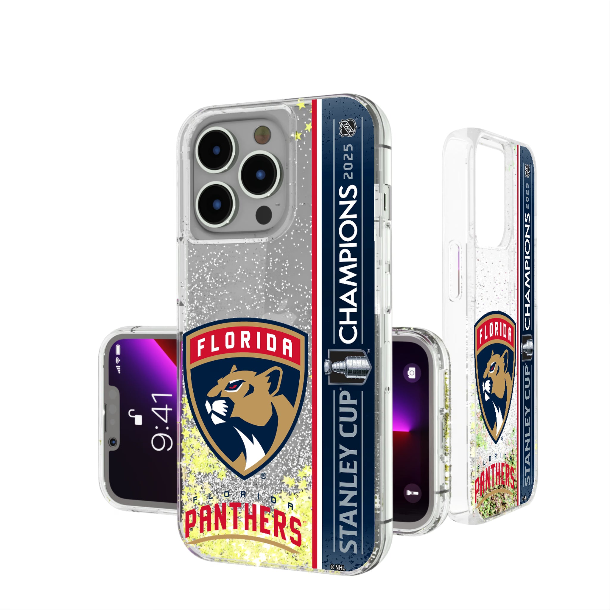 Florida Panthers 2025 Stanley Cup iPhone Glitter Phone Case for Apple iPhone