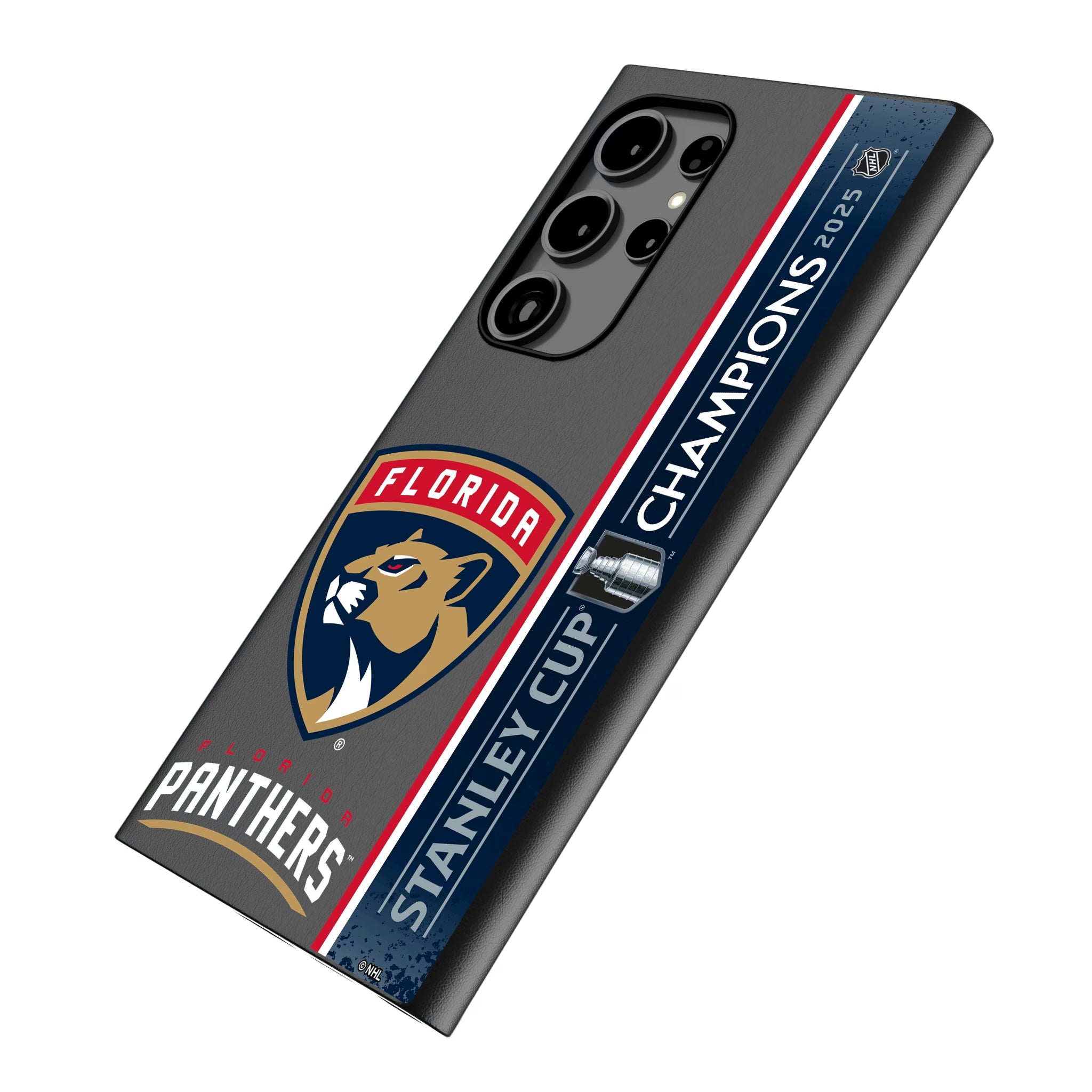 Florida Panthers 2025 Stanley Cup Galaxy MagSafe Compatible Phone Case for Samsung Galaxy - Isometric View