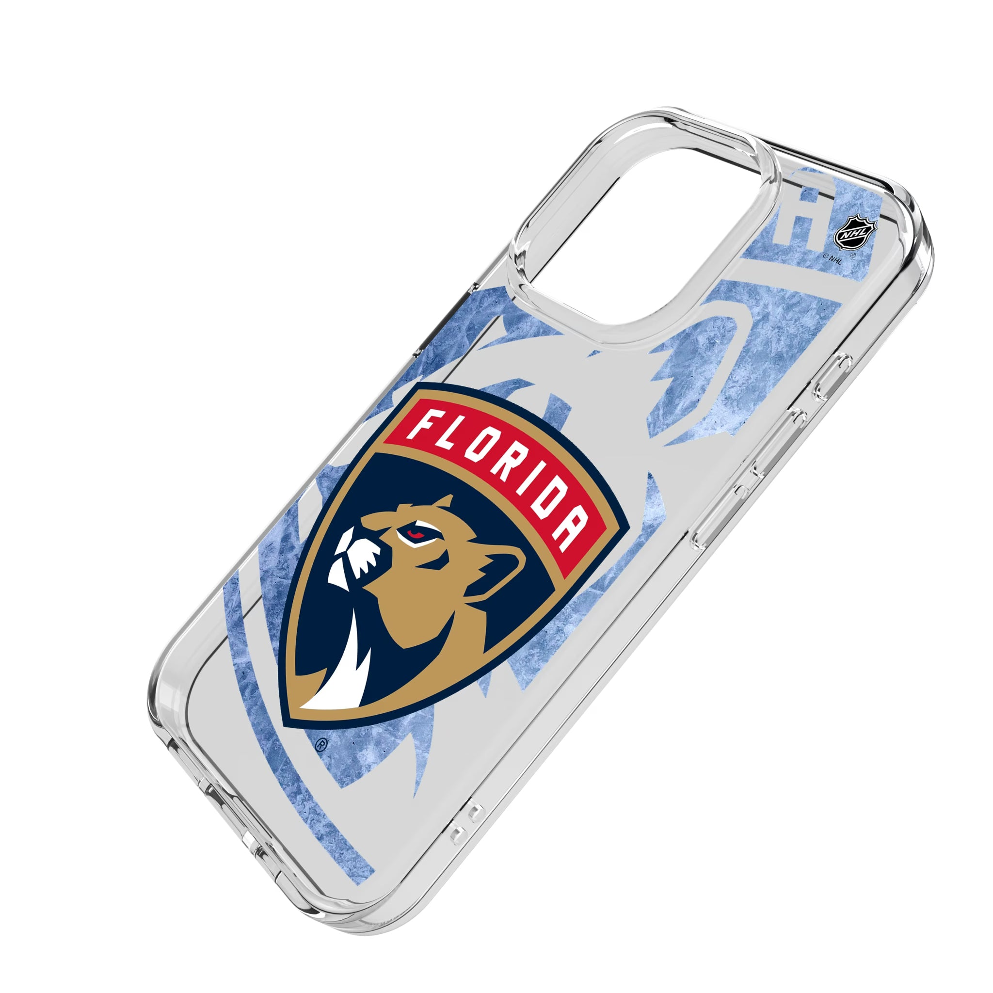 Florida Panthers Ice Tilt iPhone Clear Phone Case for Apple iPhone - Isometric View