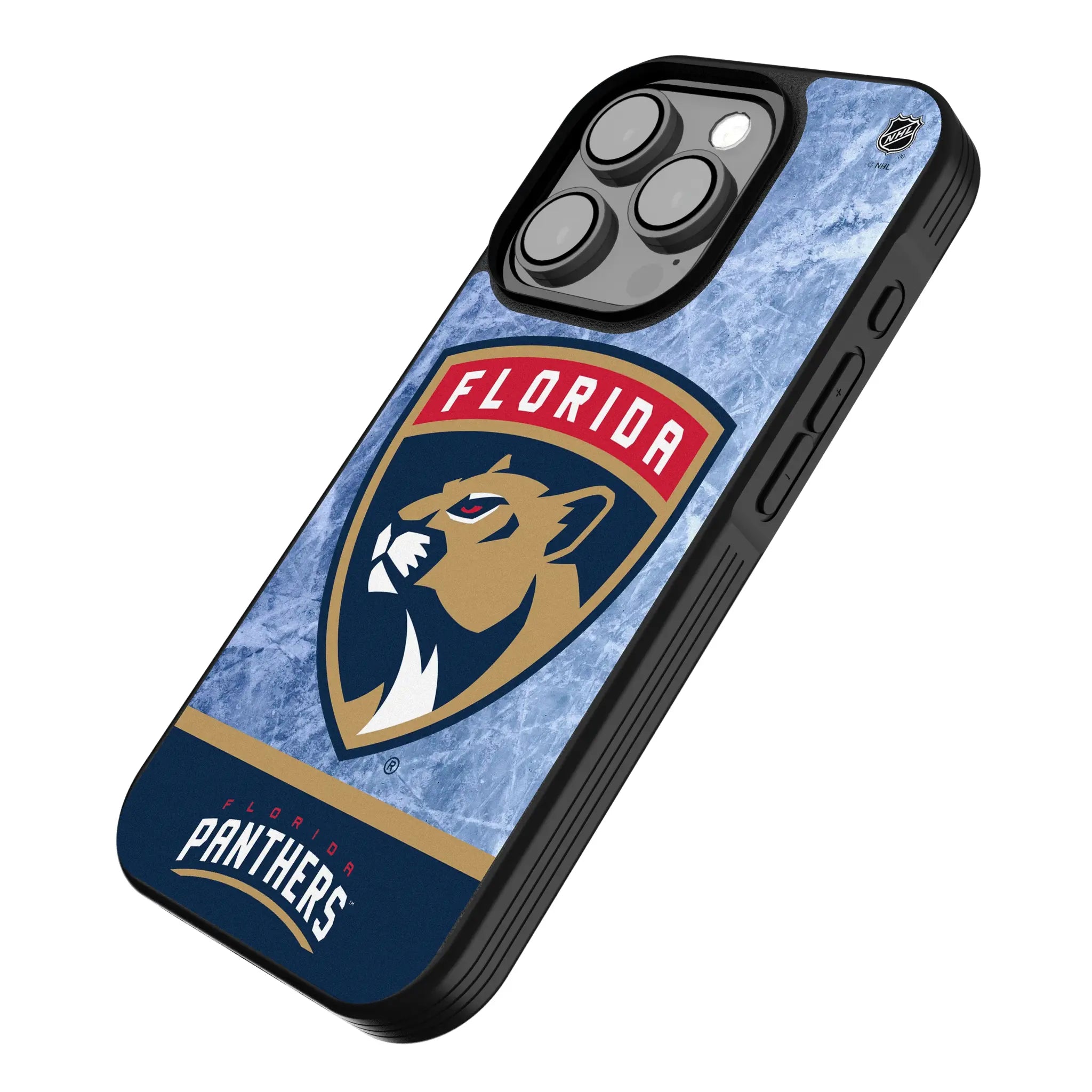 Florida Panthers Ice Wordmark iPhone Bump Phone Case for Apple iPhone - Isometric View